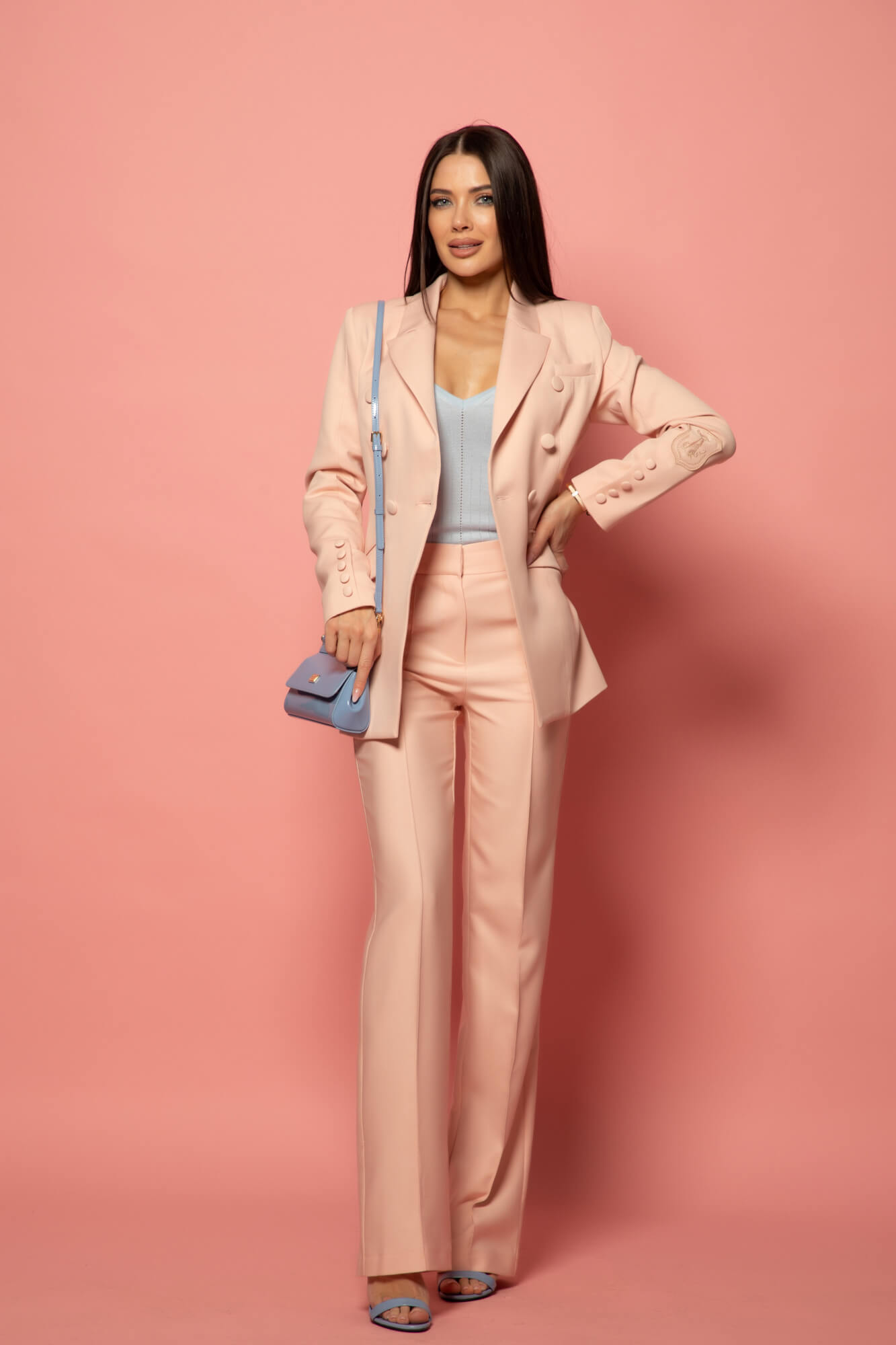 Daily Chic Топ От Плетиво - Light Blue - Изображение 17