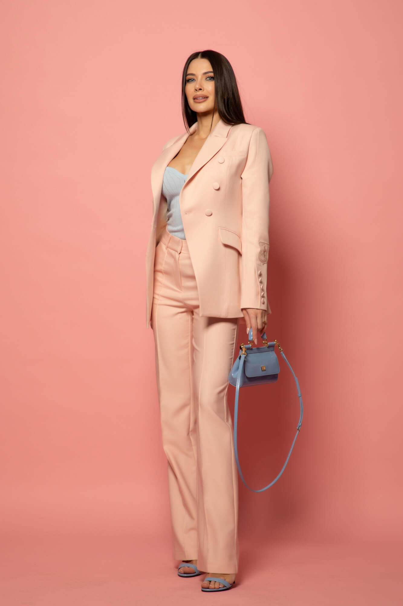 Daily Chic Топ От Плетиво - Light Blue - Изображение 19