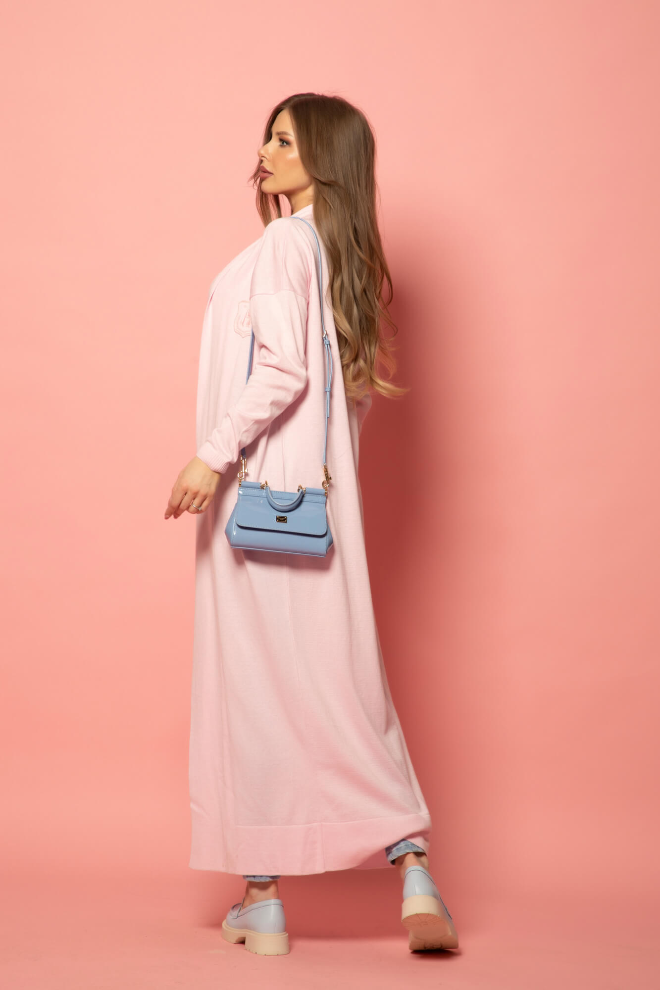 Pastel muse Дълга Жилетка - Light Pink - Изображение 17