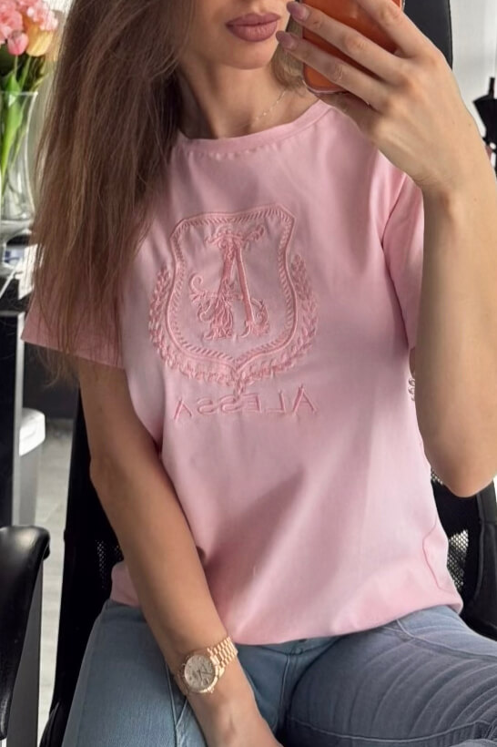 Inspire Insignia T-Shirt с бродерия - Light Pink - Изображение 11