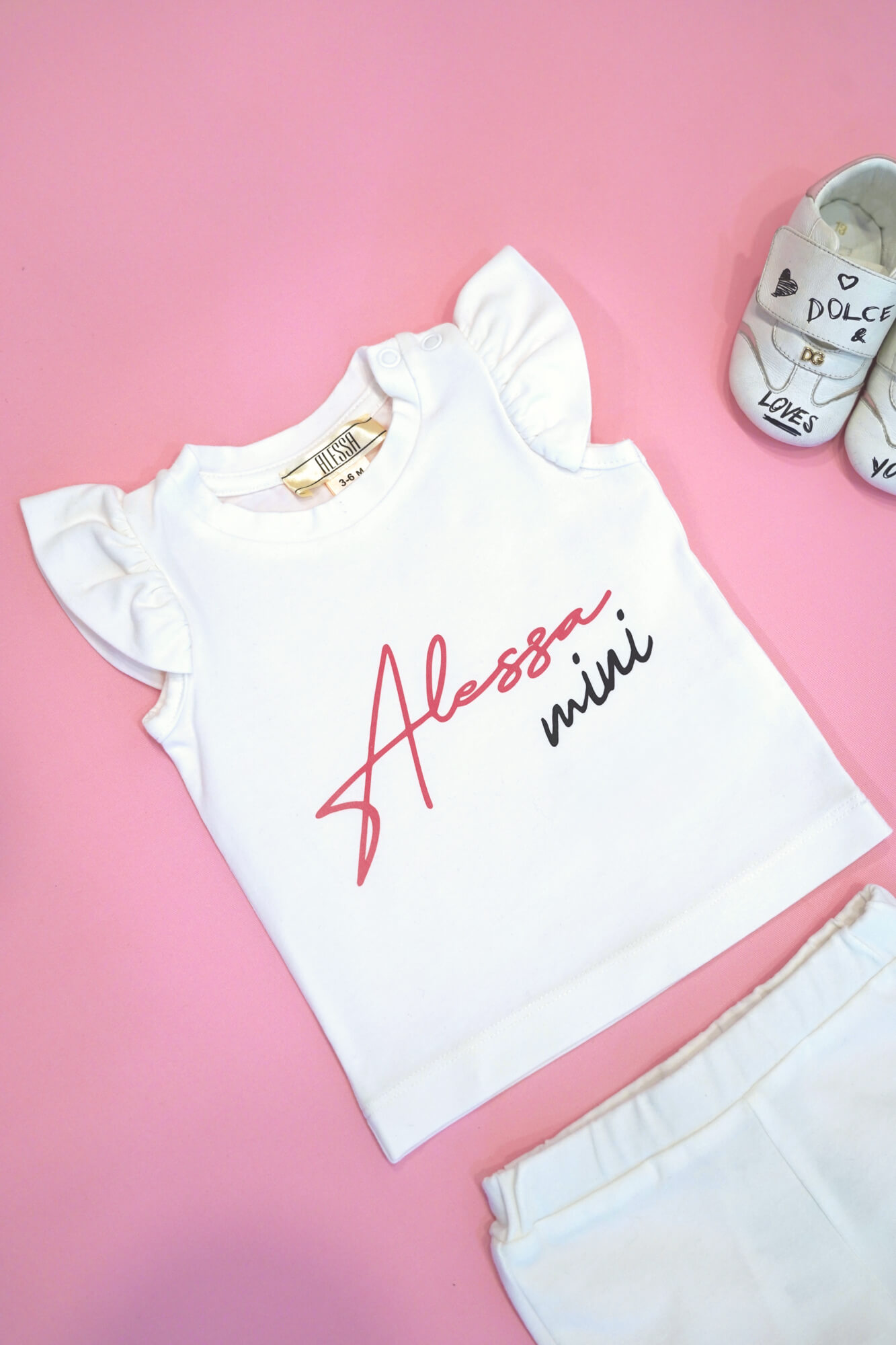 Baby Love Mini T-Shirt От Памук - Ecru - Изображение 6