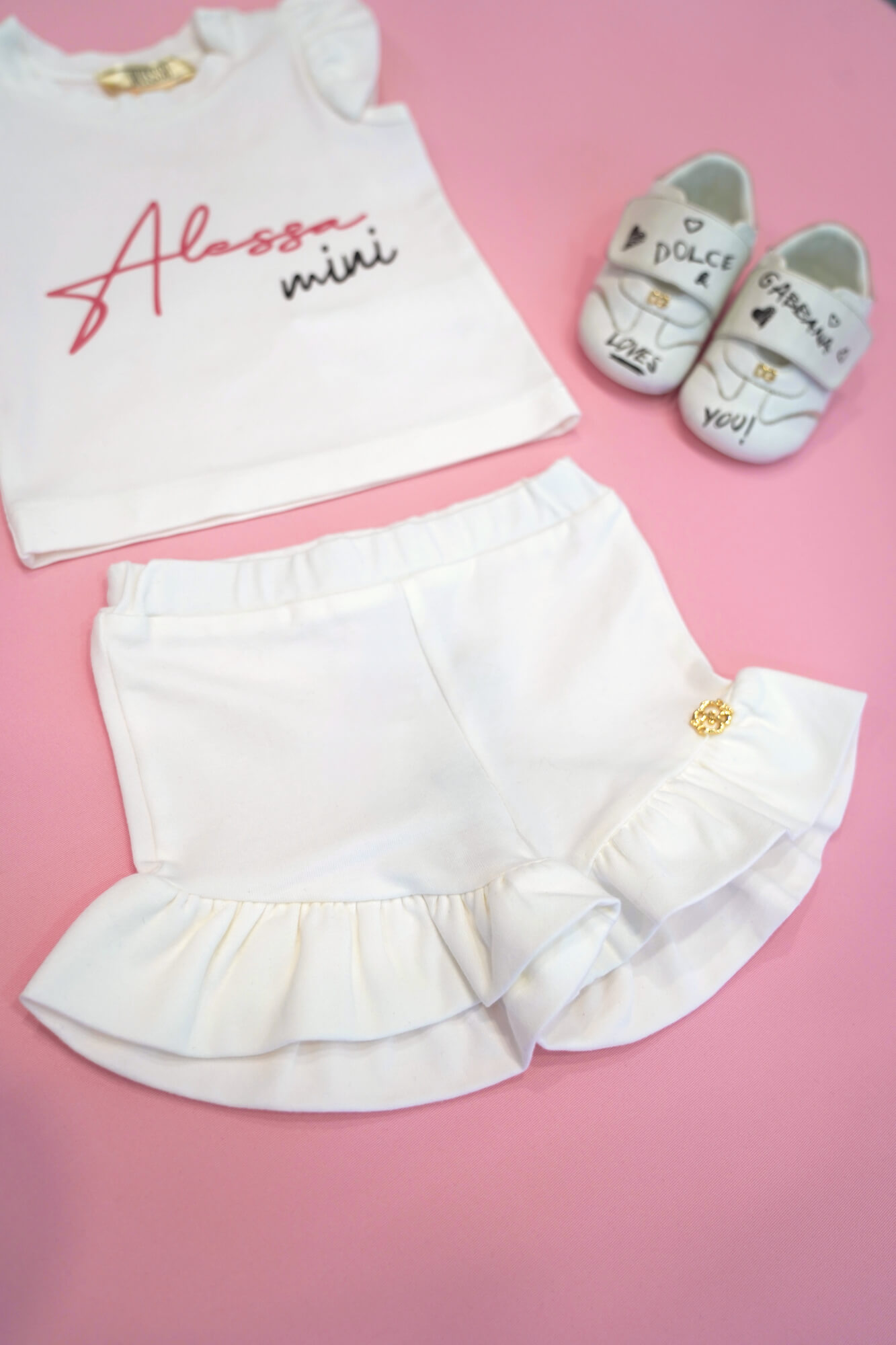 Baby Love Mini Къс Панталон - Ecru - Изображение 6