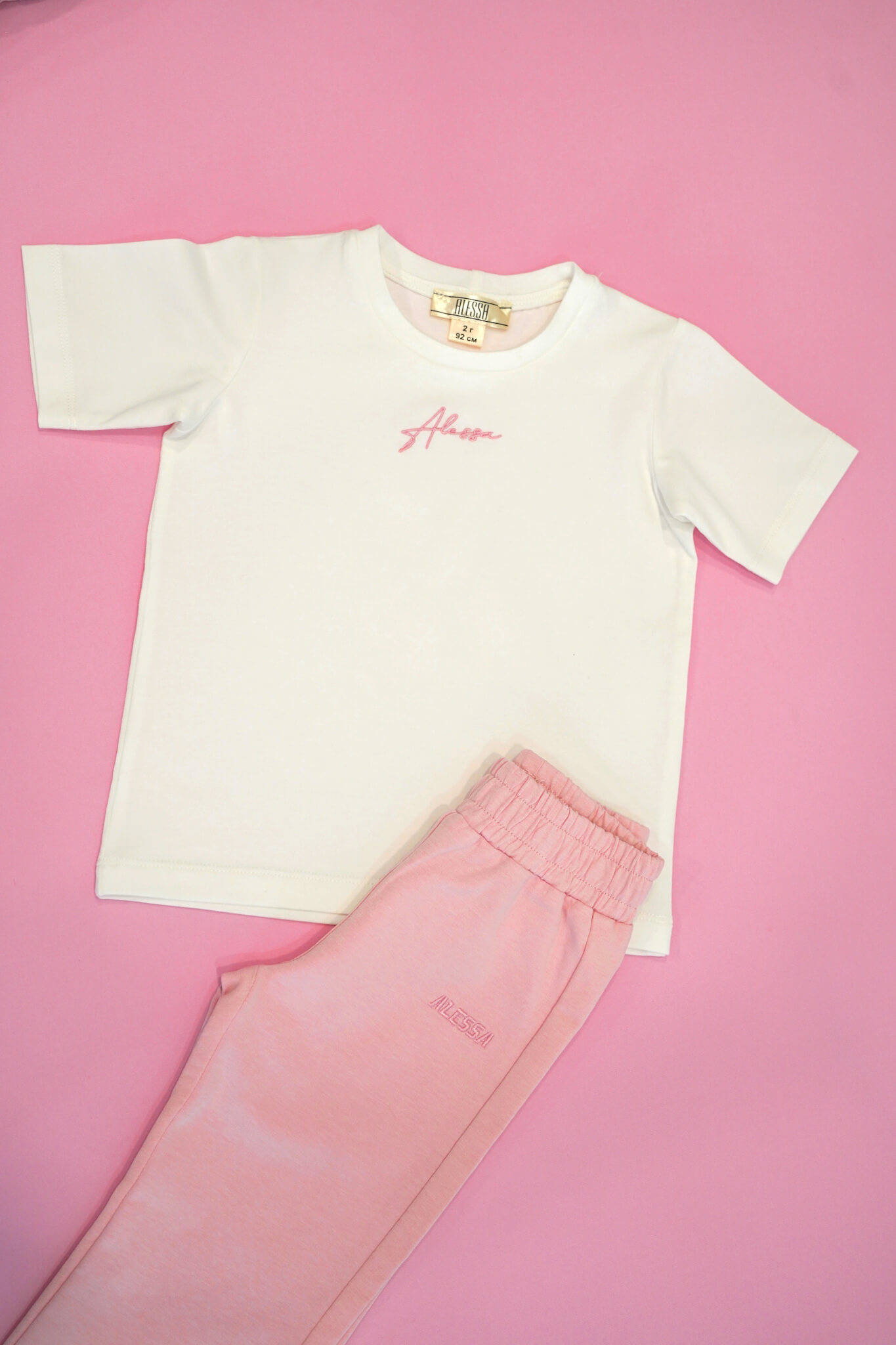 Everyday Energy Mini T-Shirt От Памук - Ecru/Pink - Изображение 6