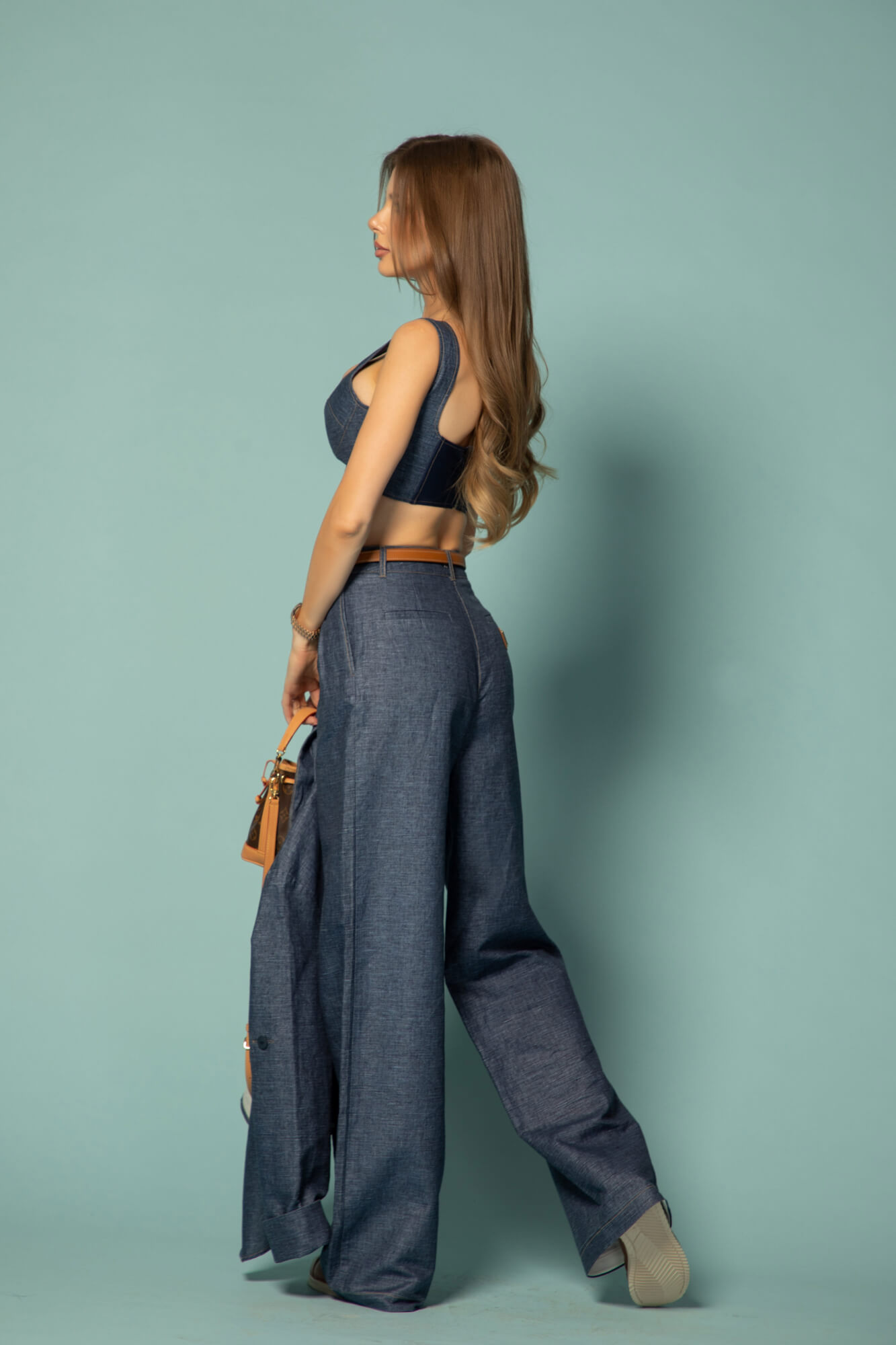 Cotton muse Кроп-Топ От Памук - Dark Blue - Изображение 16