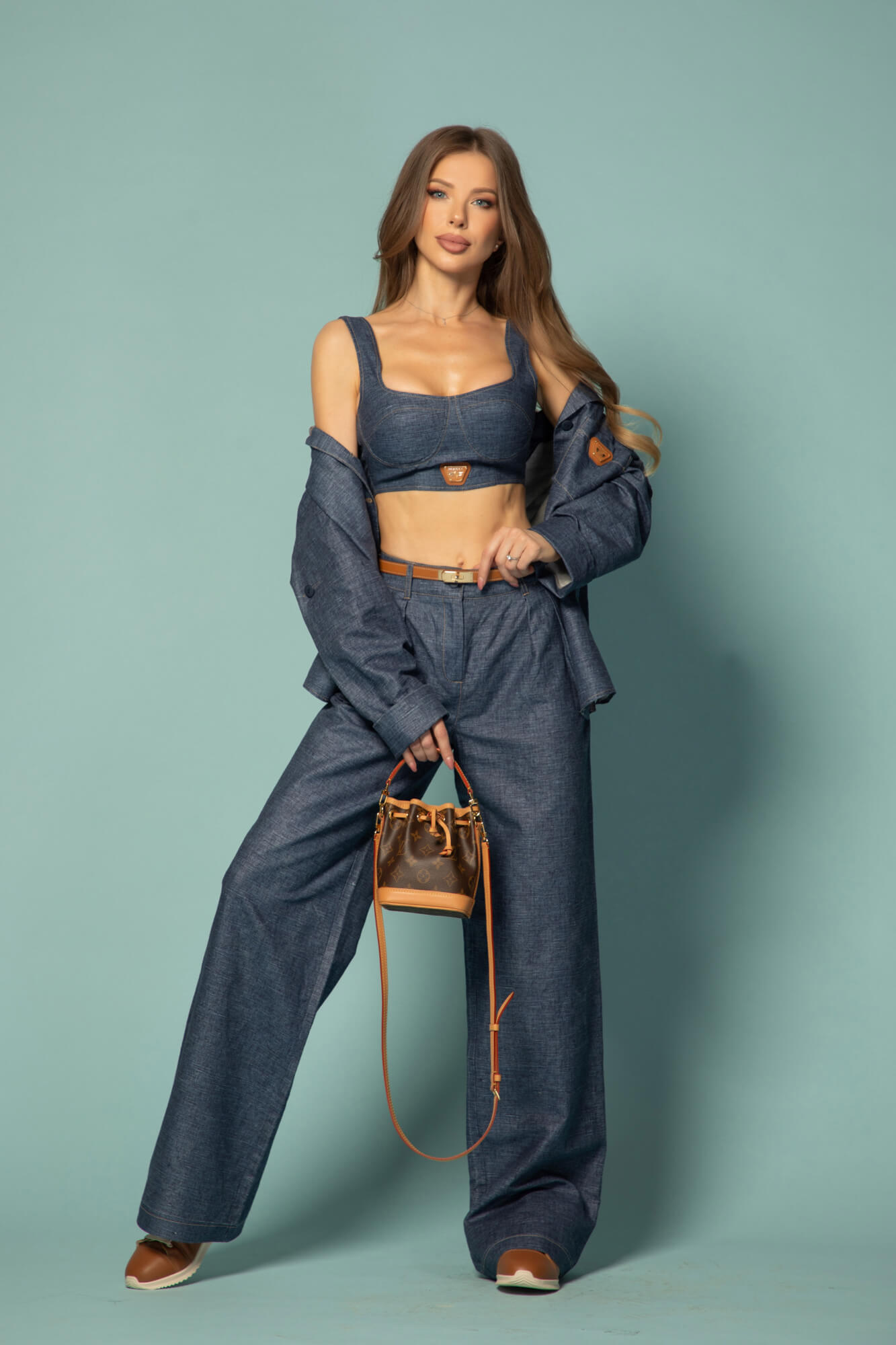 Cotton muse Дълъг Панталон От Памук - Dark Blue - Изображение 16