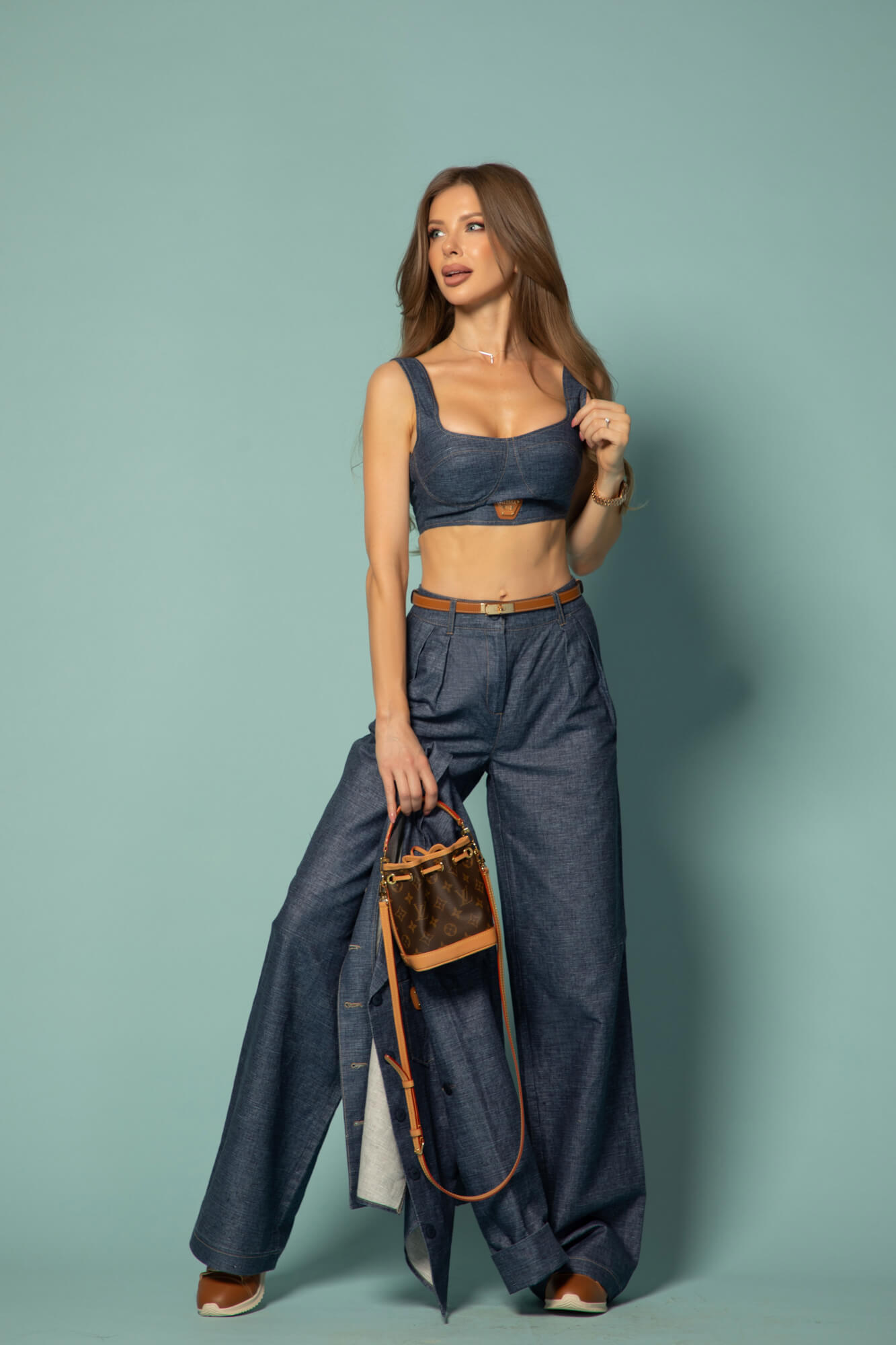 Cotton muse Дълъг Панталон От Памук - Dark Blue - Изображение 20