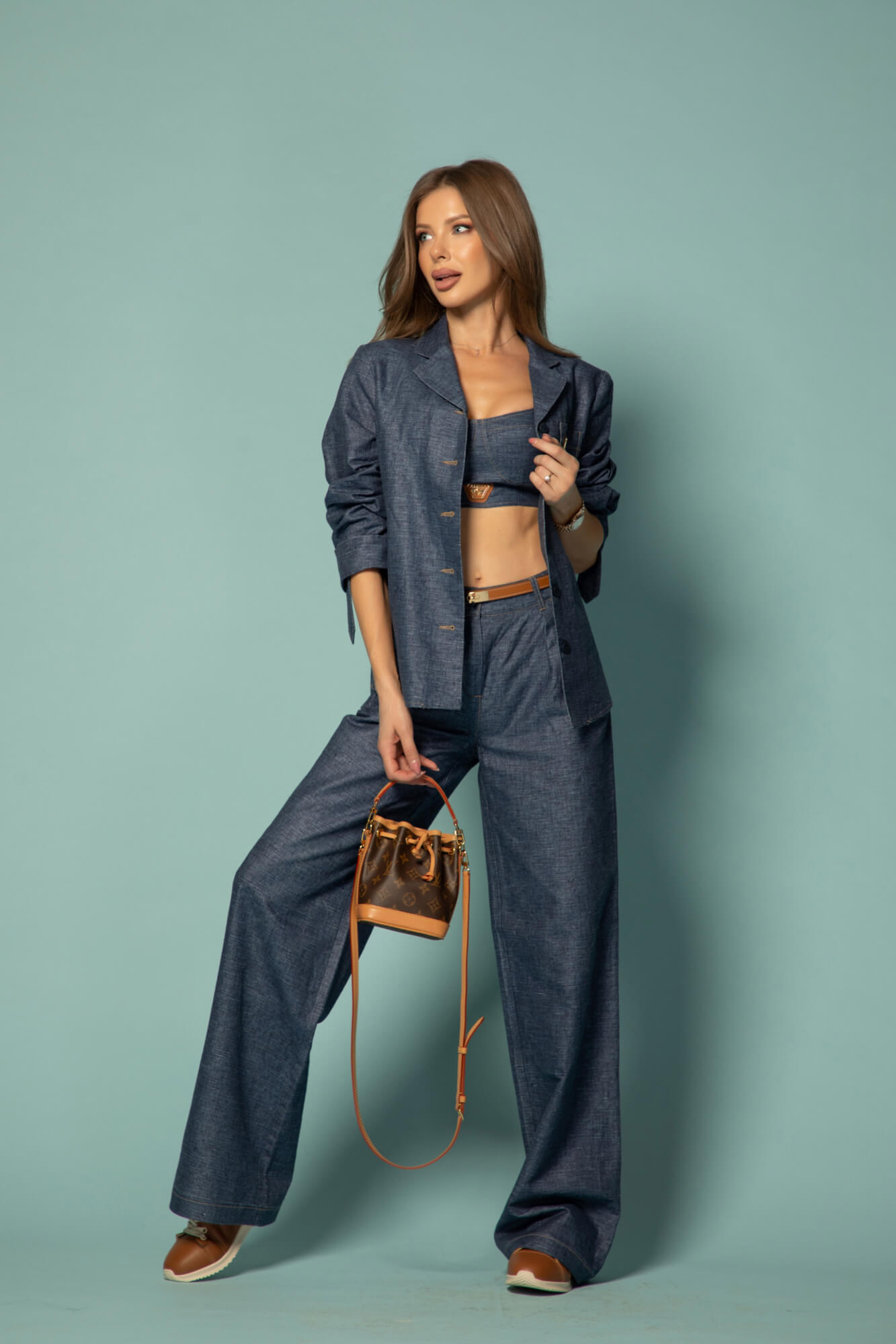 Cotton muse Дълъг Панталон От Памук - Dark Blue - Изображение 22