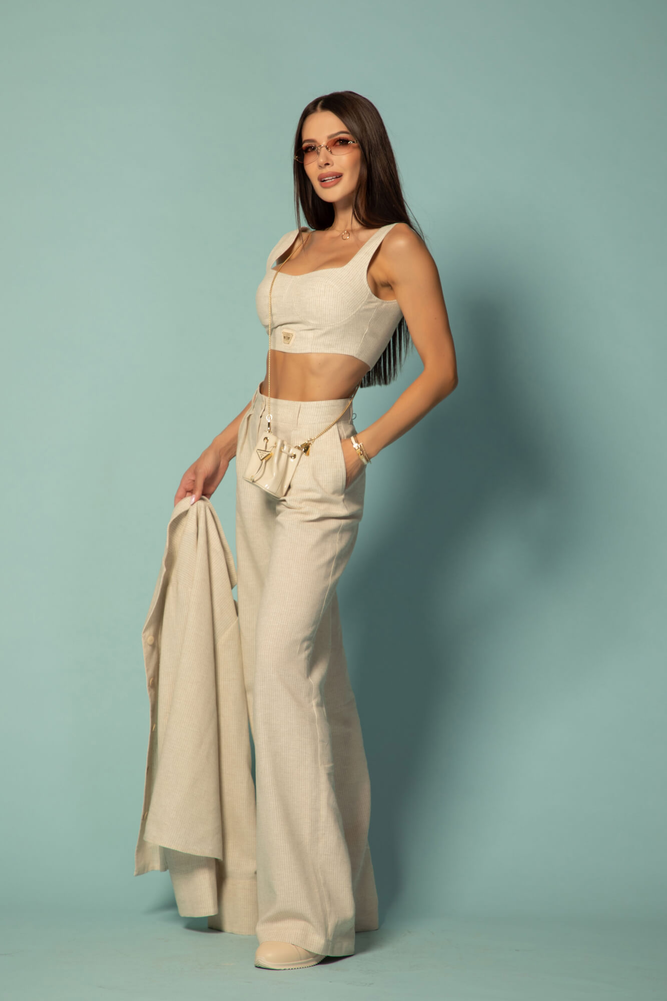 Linen Muse Кроп-Топ От Лен - Beige - Изображение 19