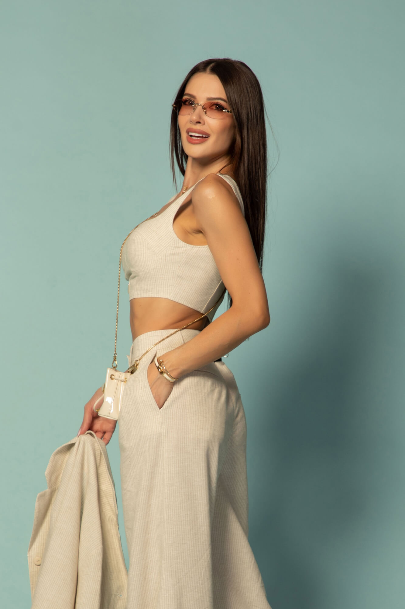 Linen Muse Кроп-Топ От Лен - Beige - Изображение 20