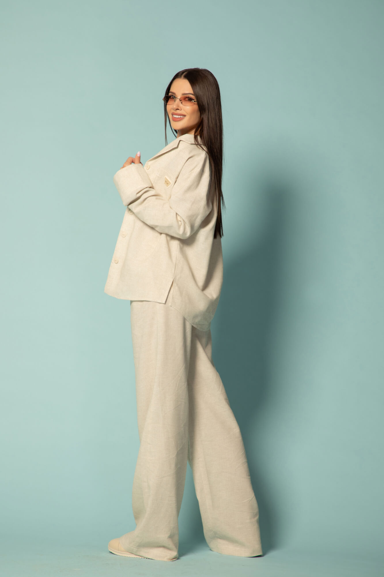 Linen Muse Кроп-Топ От Лен - Beige - Изображение 27