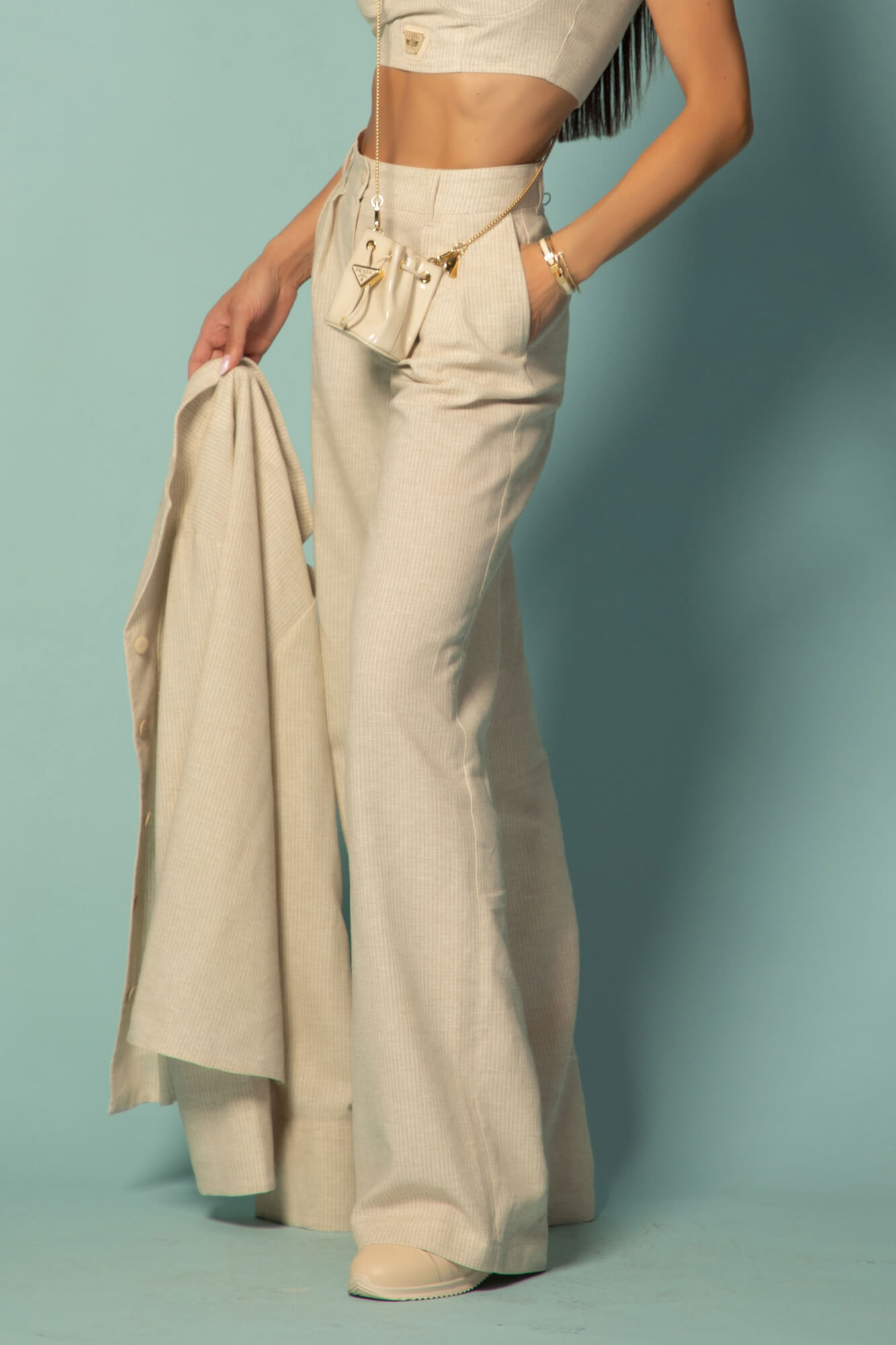 Linen Muse Дълъг Панталон От Лен - Beige - Изображение 34