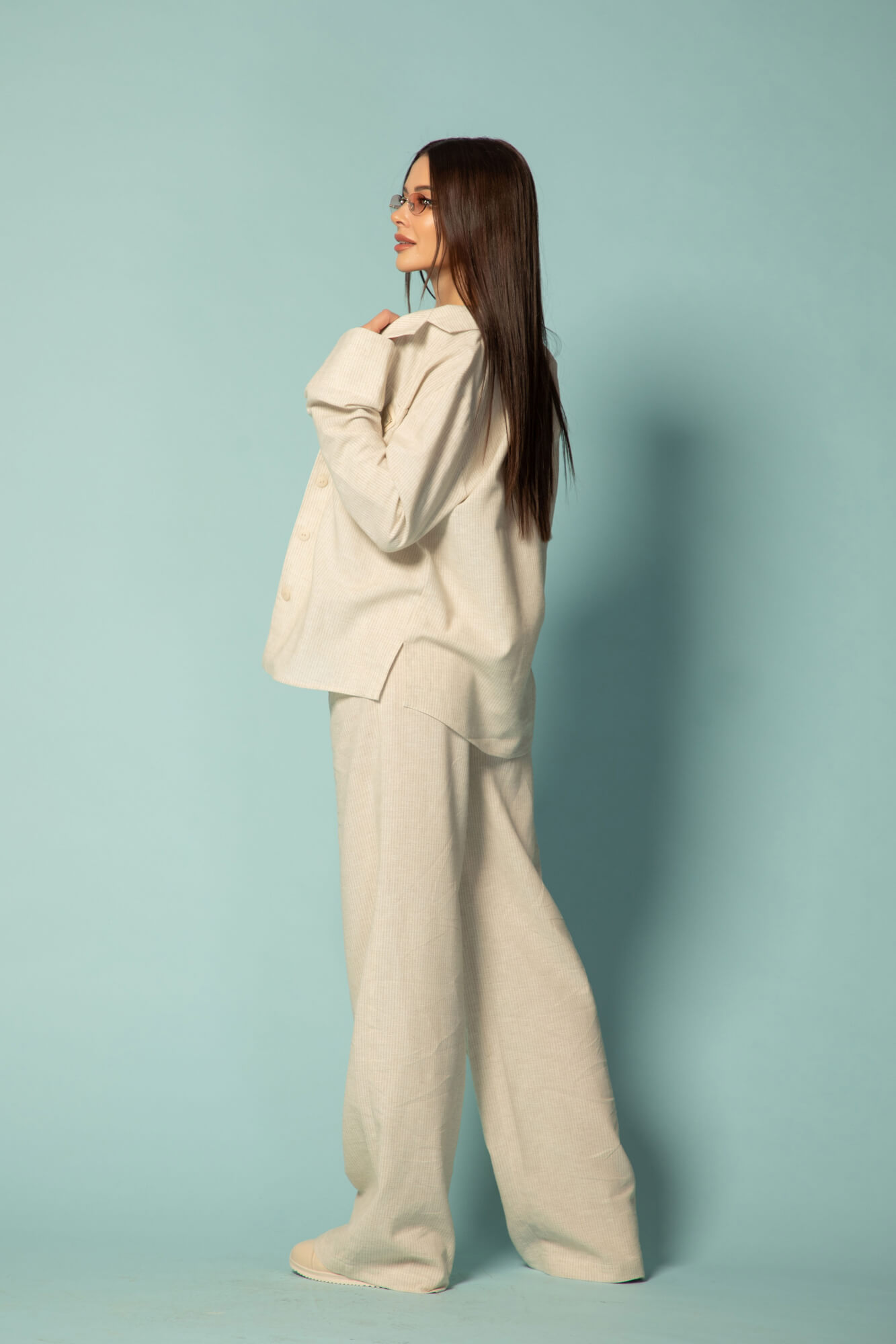 Linen Muse Дълъг Панталон От Лен - Beige - Изображение 31