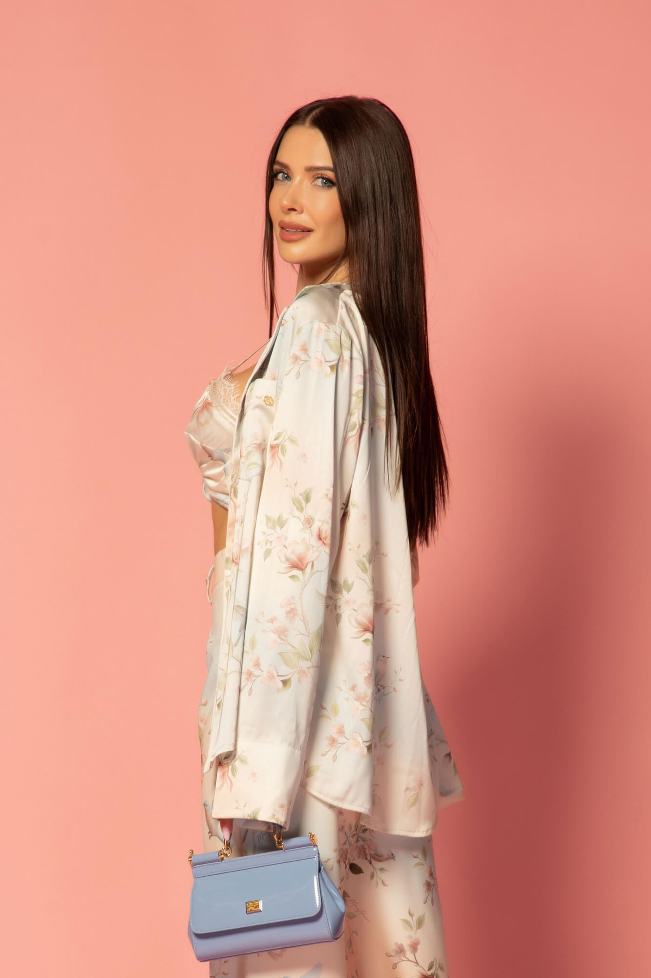 Silk Blossom Дълъг Панталон - Изображение 32