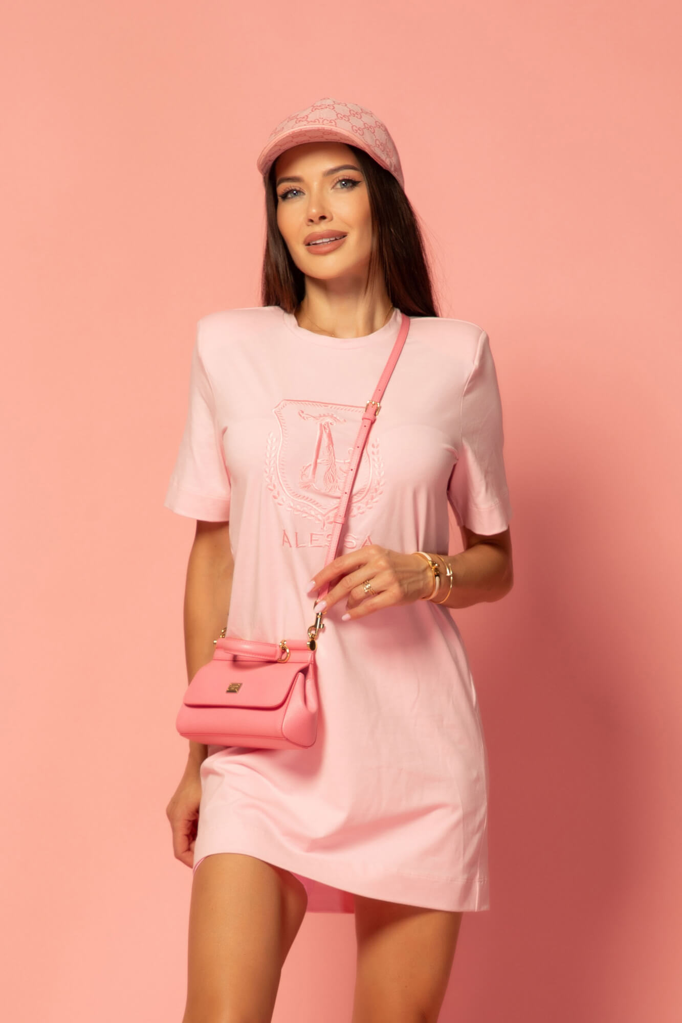 Inspire Insignia Рокля - T-Shirt с бродерия - Light Pink - Изображение 16