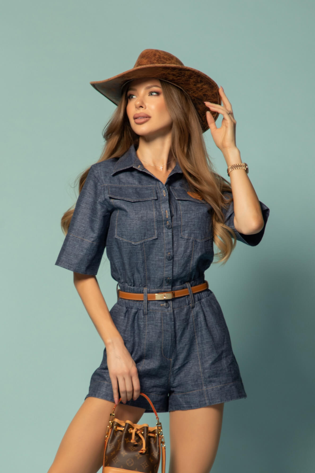 Cotton muse Къс Гащеризон От Памук - Dark Blue - Изображение 13