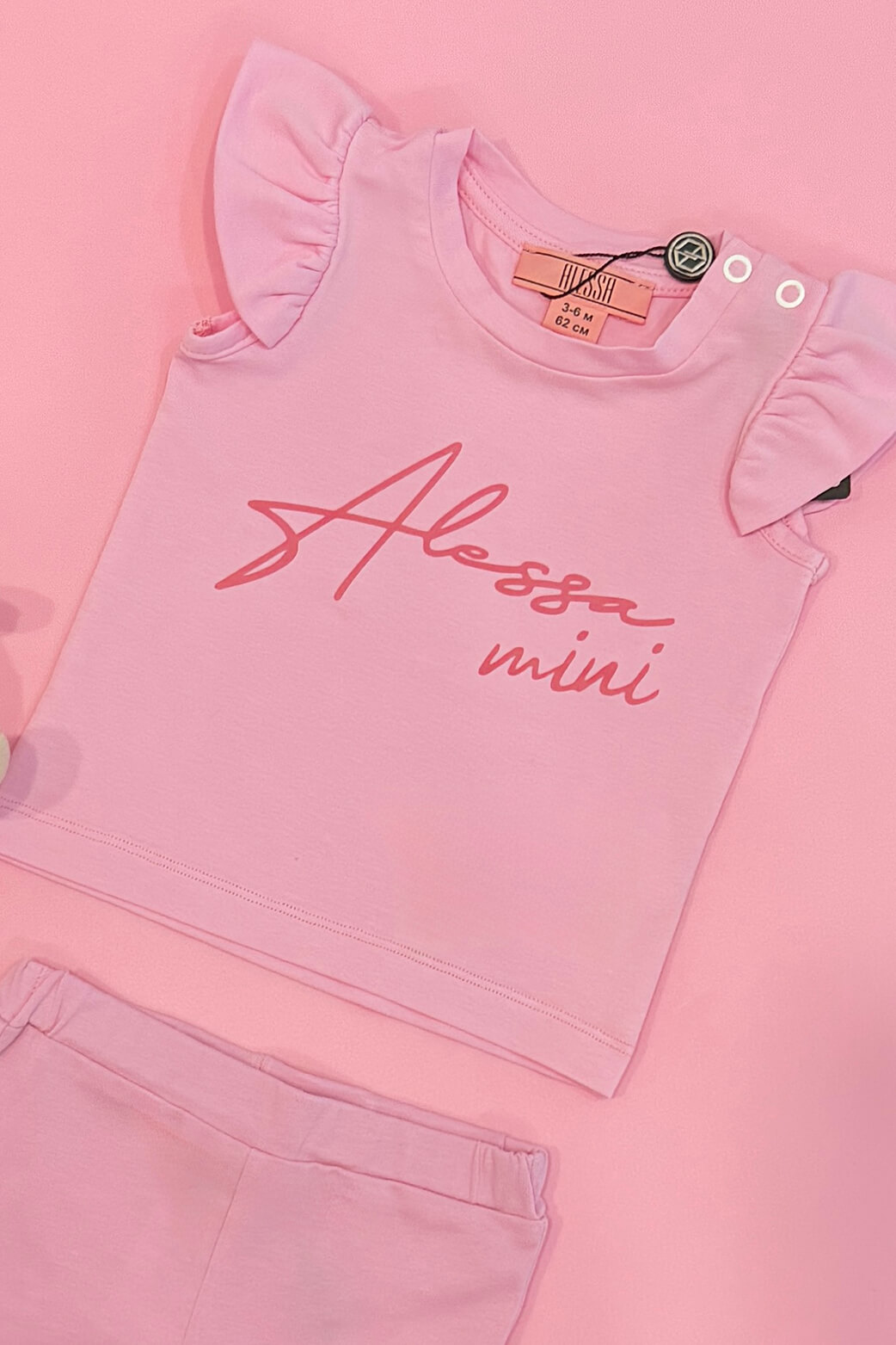 Baby Love Mini T-Shirt От Памук - Light Pink - Изображение 5
