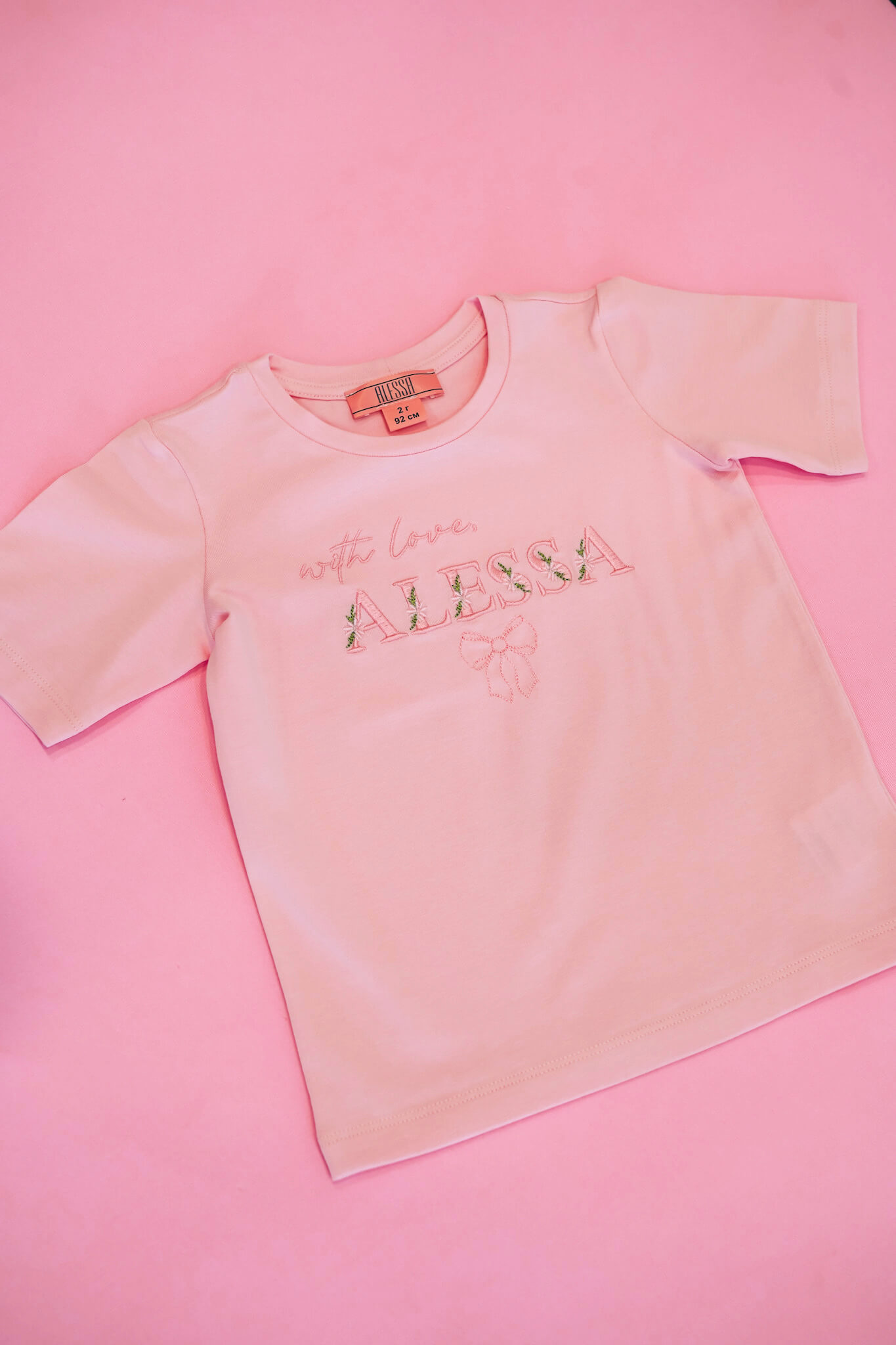 Spring Bloom Mini T-Shirt от Памук - Light Pink - Изображение 10