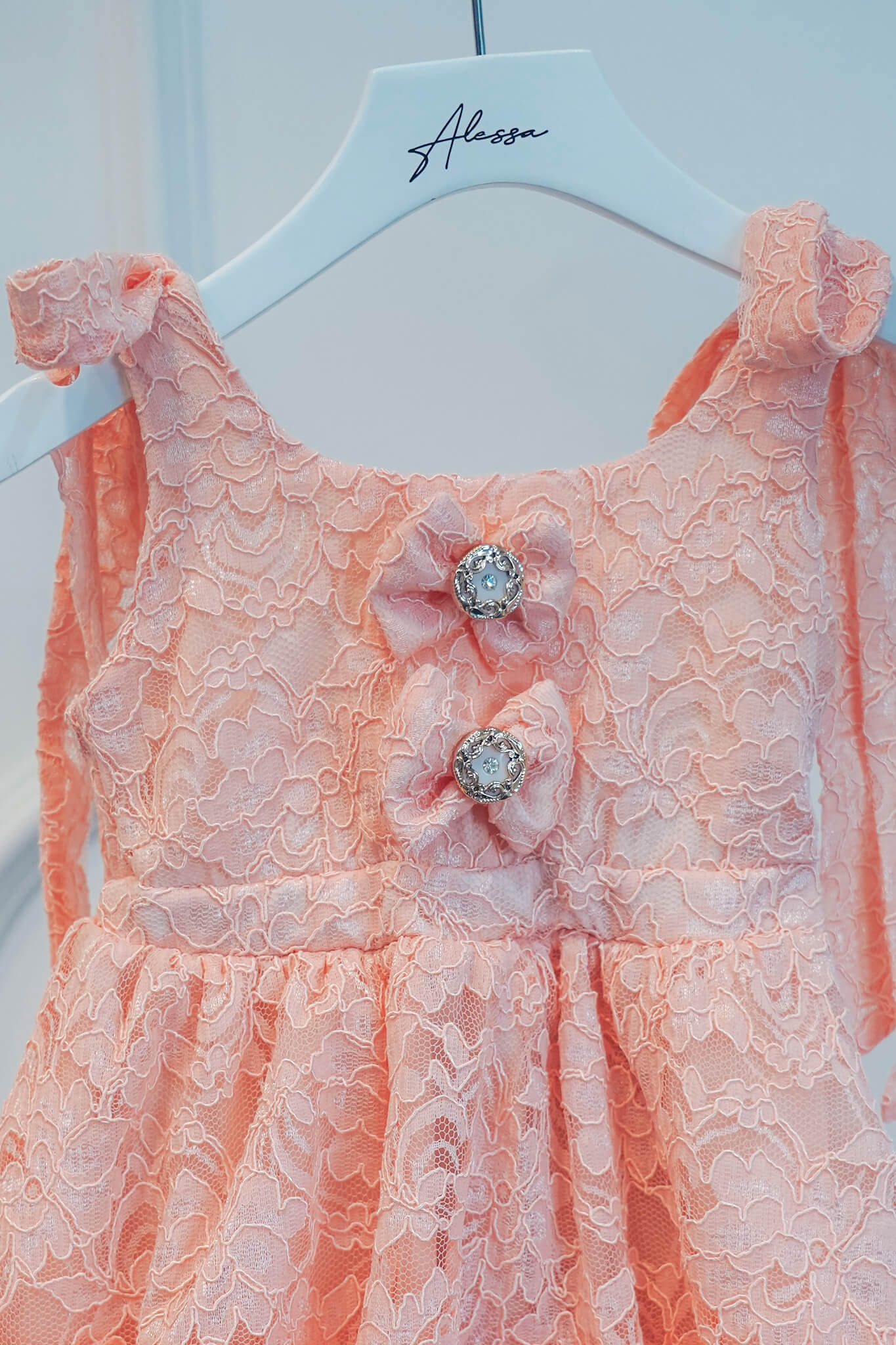 Sky’s Embrace Mini Рокля - Peach - Изображение 7