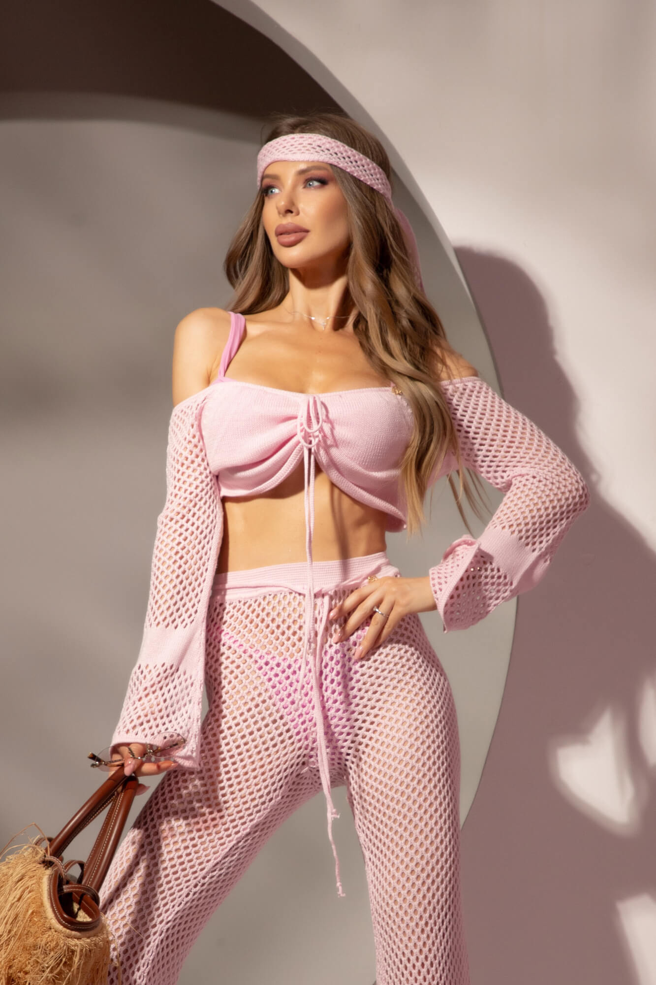 Summer Craze Плажен Панталон - Light Pink - Изображение 16