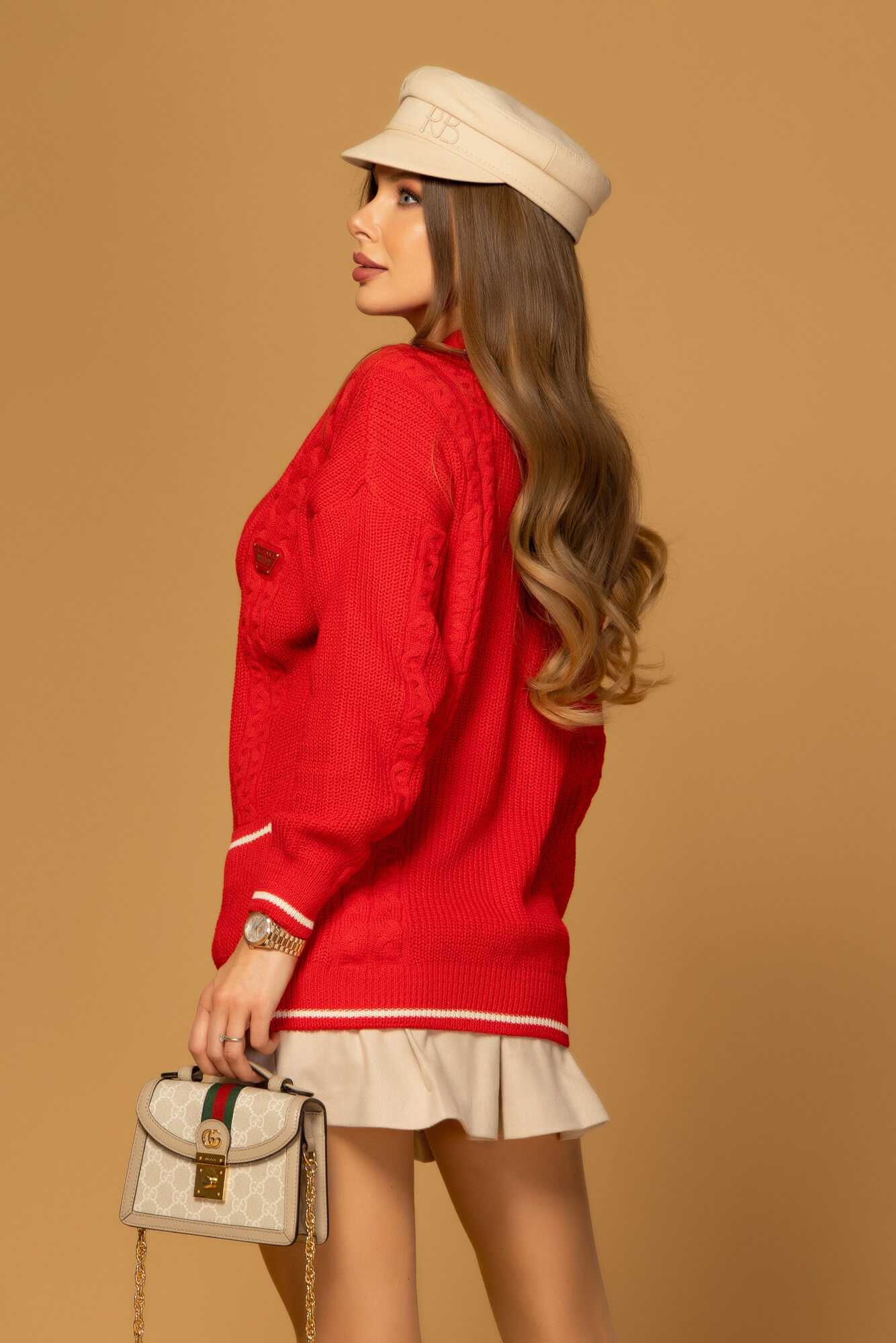 Forever Luxe Жилетка От Плетиво - Red - Изображение 13