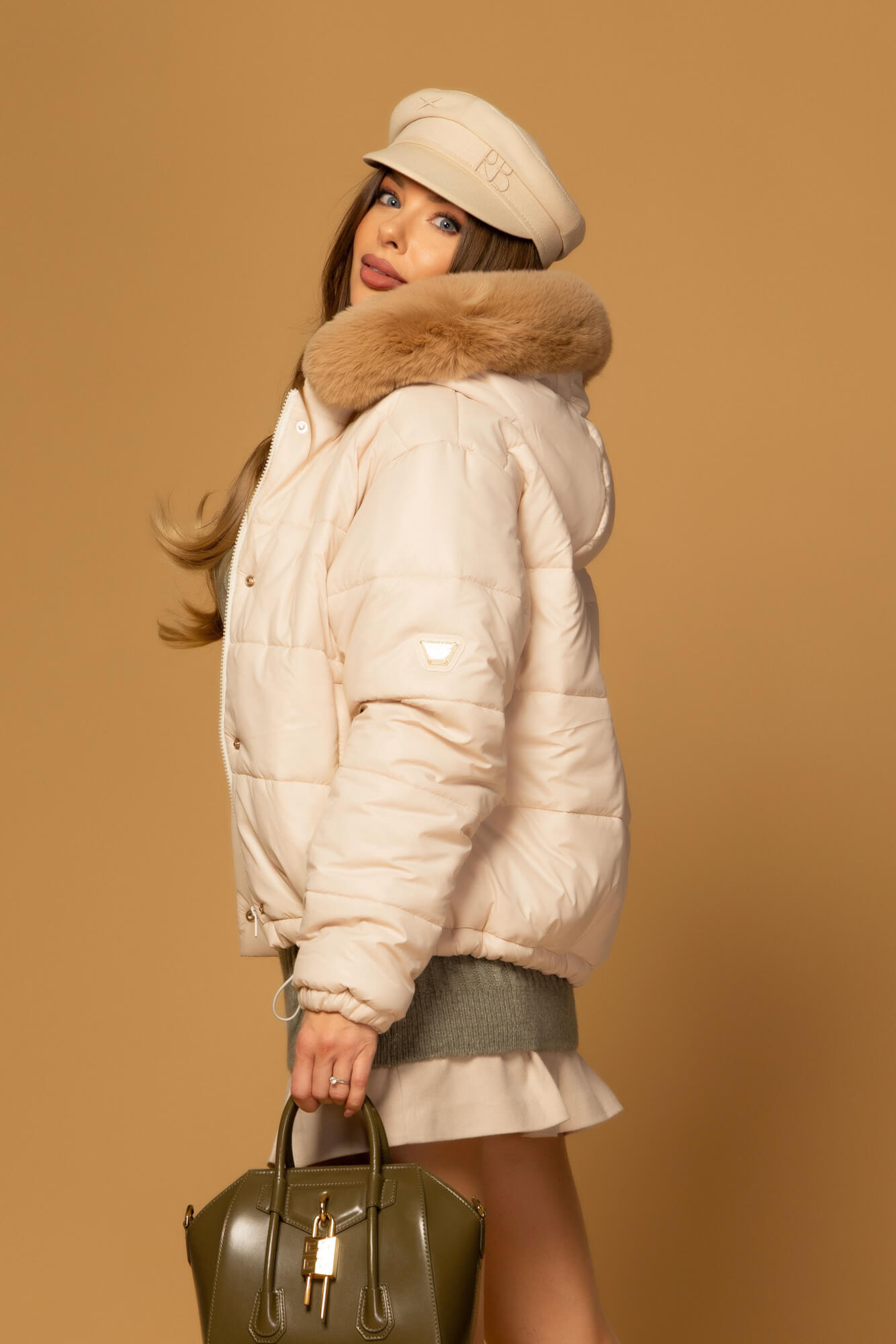 Winter Statement Зимно Яке - Soft Beige - Изображение 17