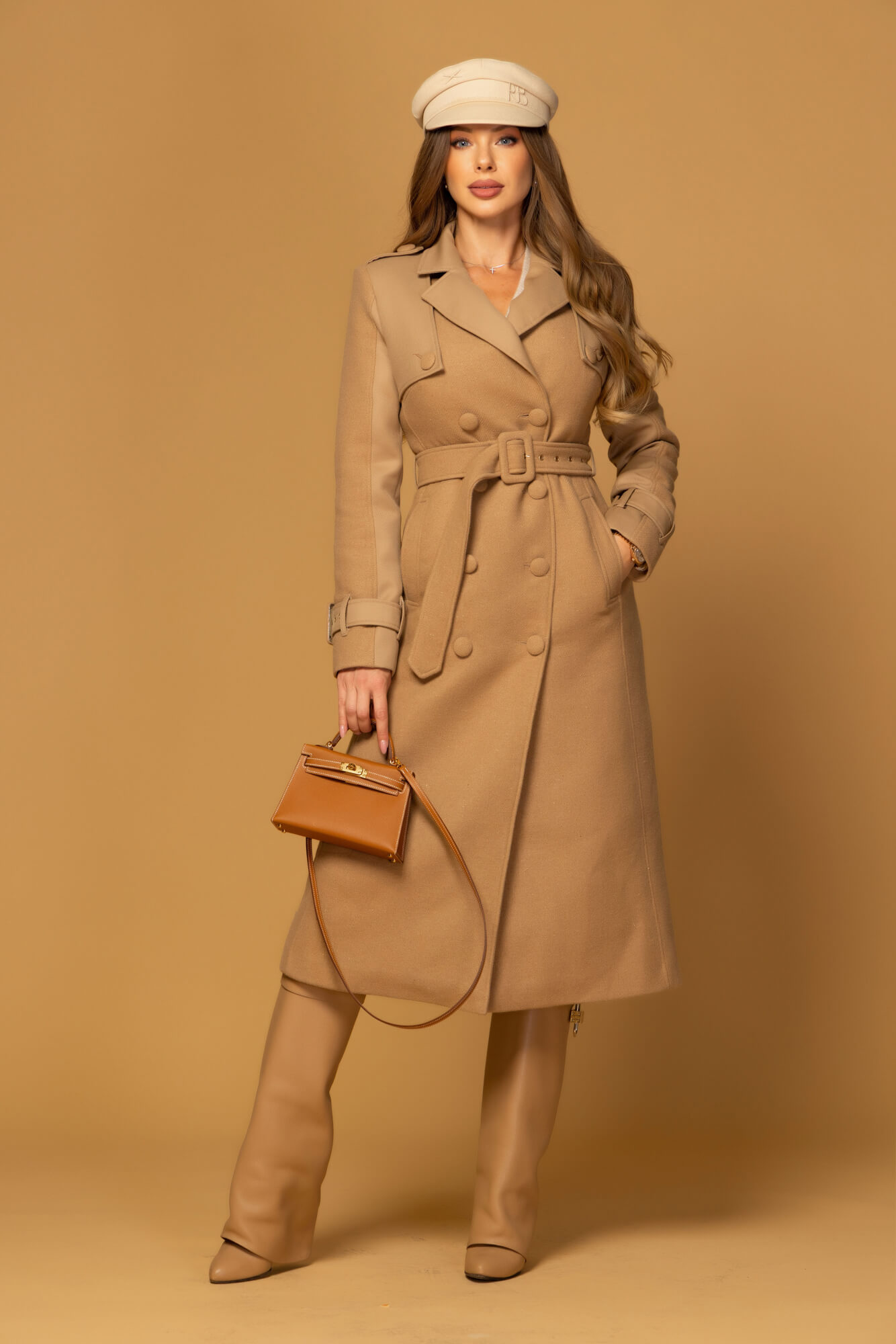 Signature Luxe Палто С Вълна - Mocha - Изображение 42