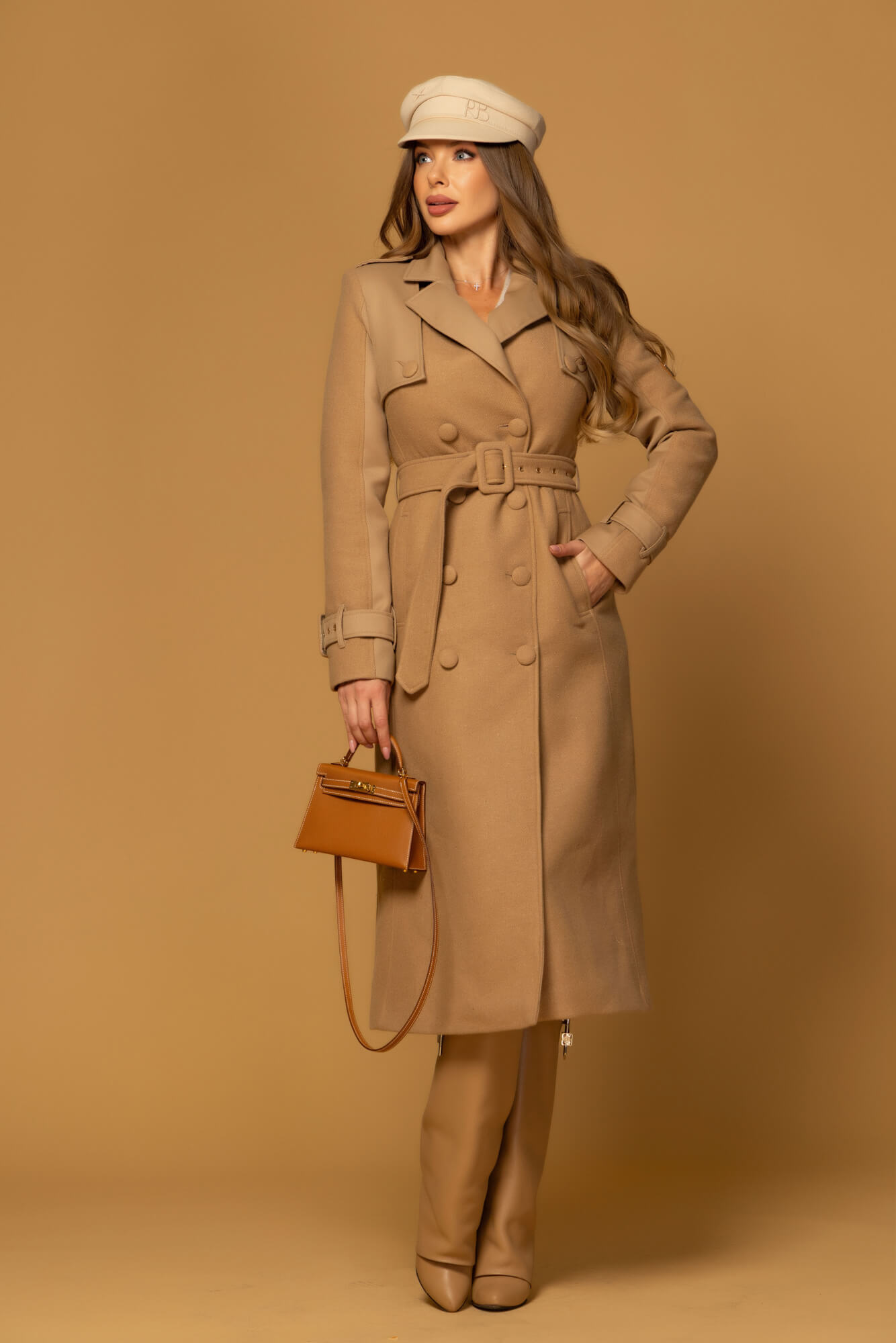 Signature Luxe Палто С Вълна - Mocha - Изображение 28
