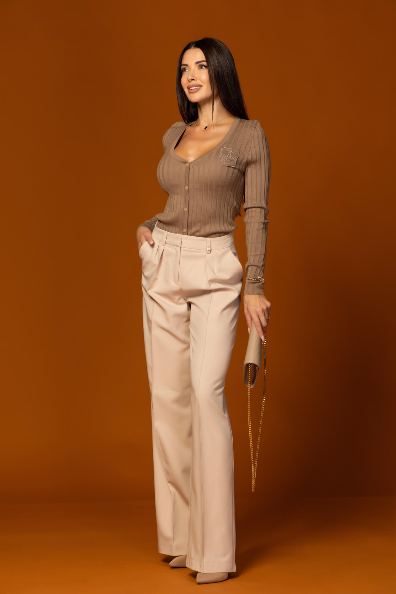 Pastel muse Блузка С дълъг Ръкав - hazelnut - Изображение 11