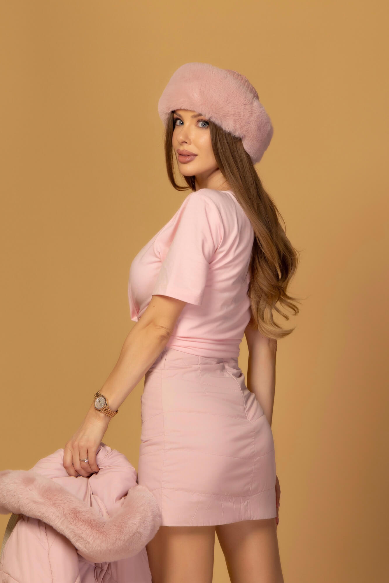 Winter Blush Зимно Яке с  пухкава подплата - Pink - Изображение 31