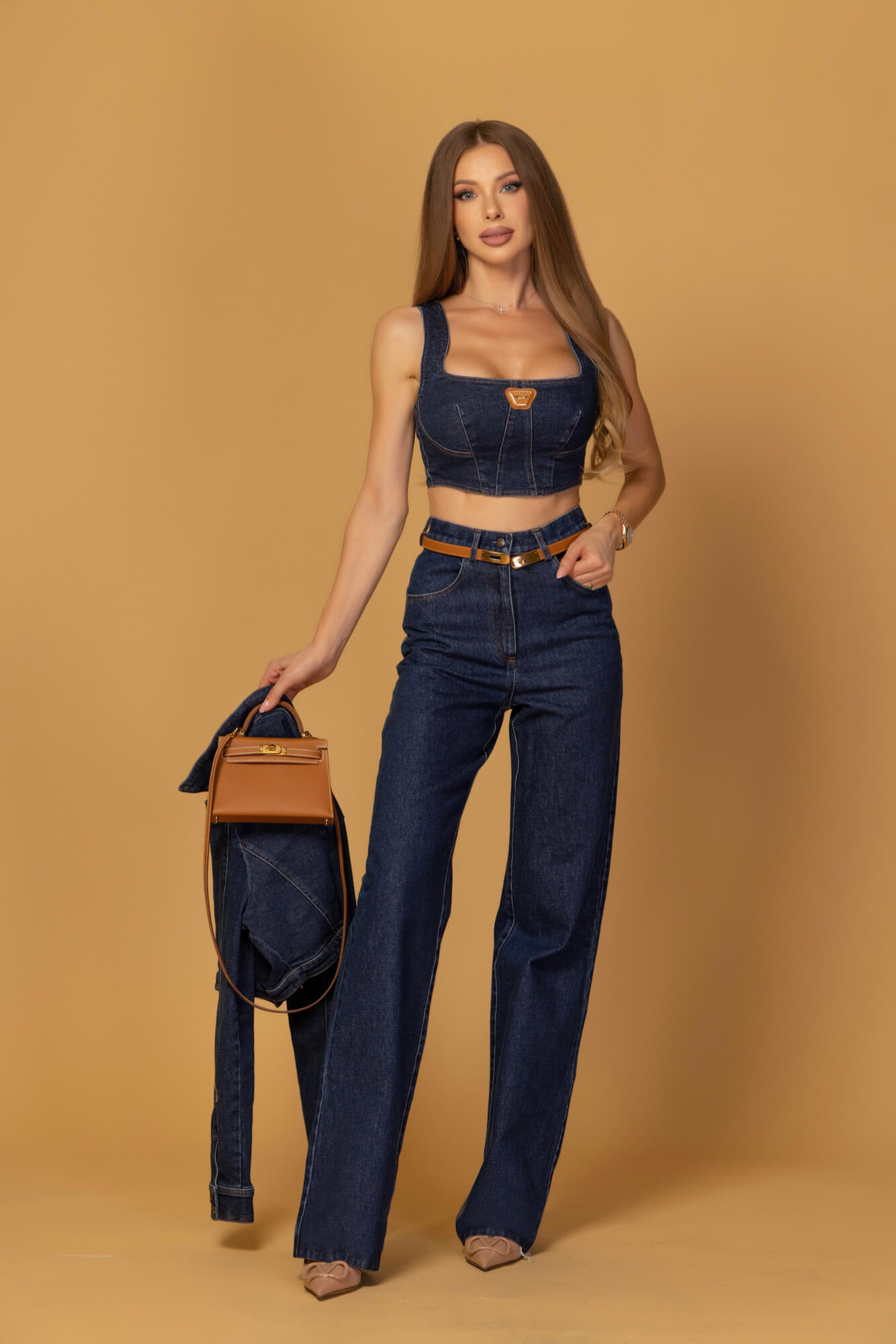 Denim Society Кроп-Топ От Деним - Dark Blue - Изображение 17