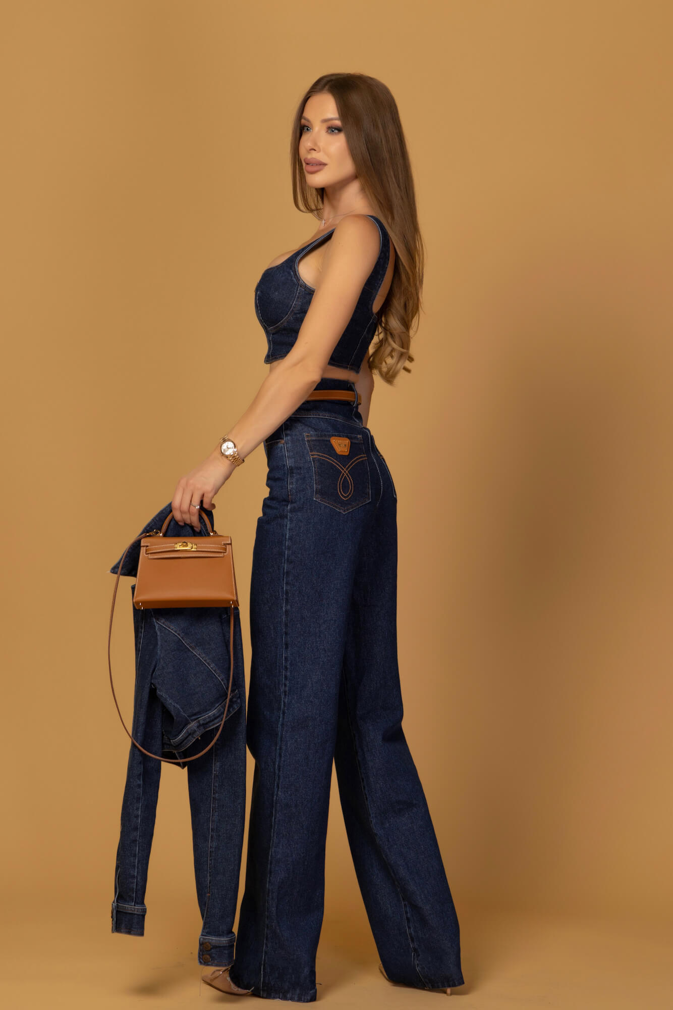 Denim Society Кроп-Топ От Деним - Dark Blue - Изображение 19