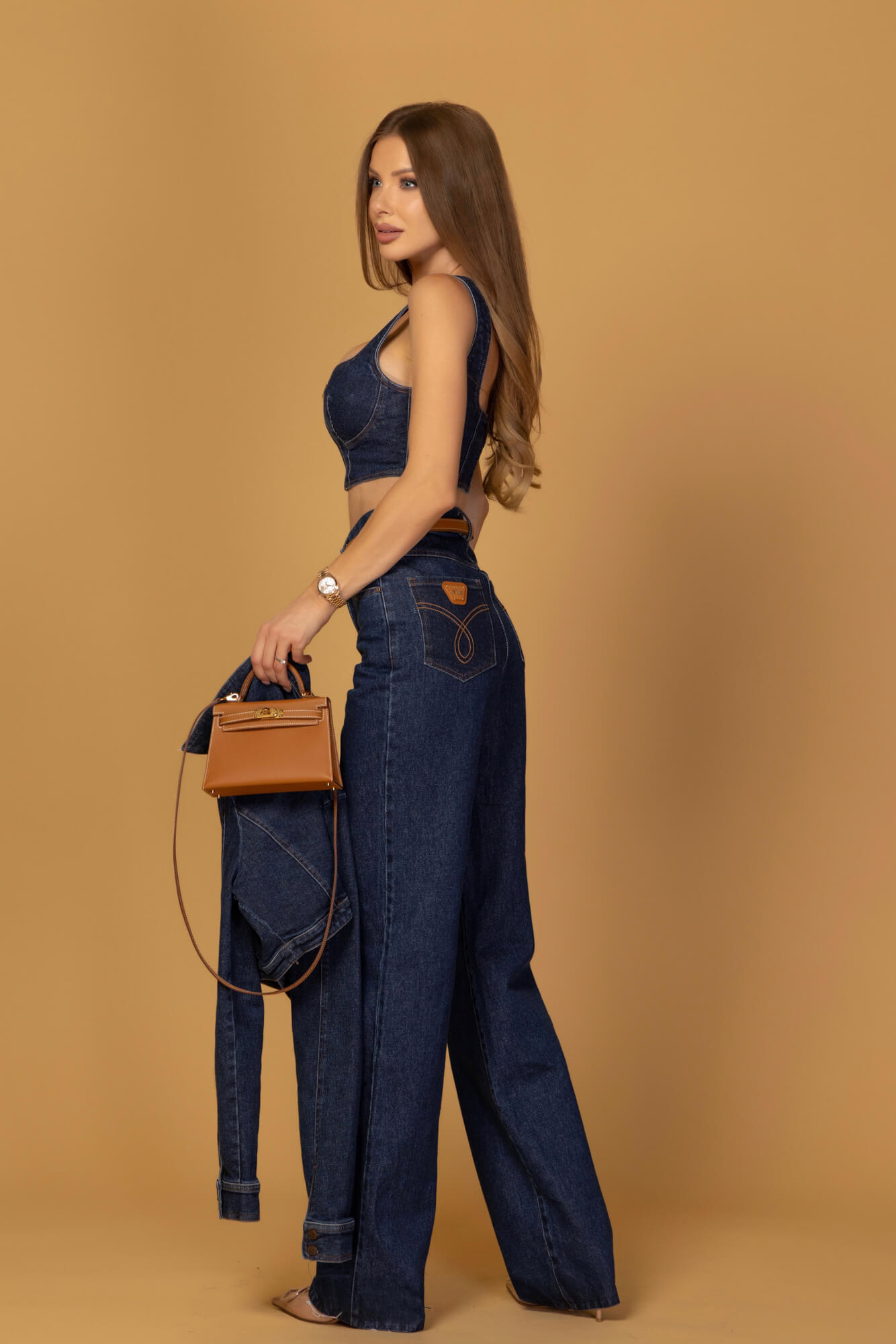 Denim Society Кроп-Топ От Деним - Dark Blue - Изображение 21