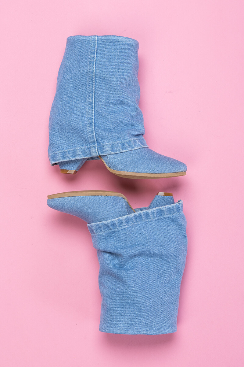 Strut Perfection Боти - Denim - Изображение 10