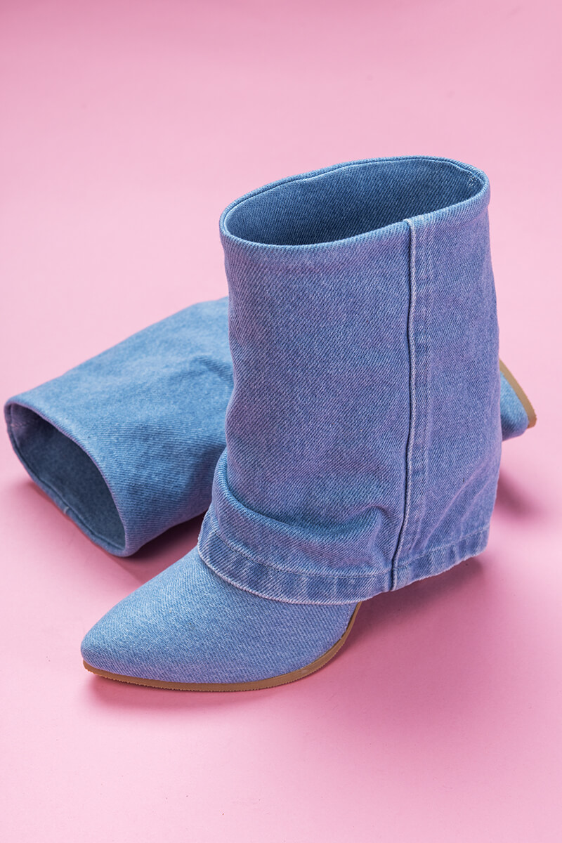 Strut Perfection Боти - Denim - Изображение 16