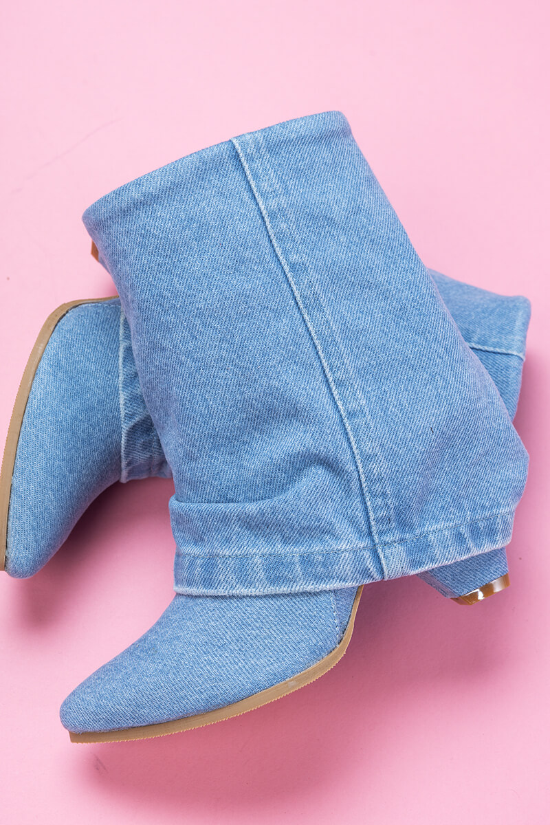 Strut Perfection Боти - Denim - Изображение 11