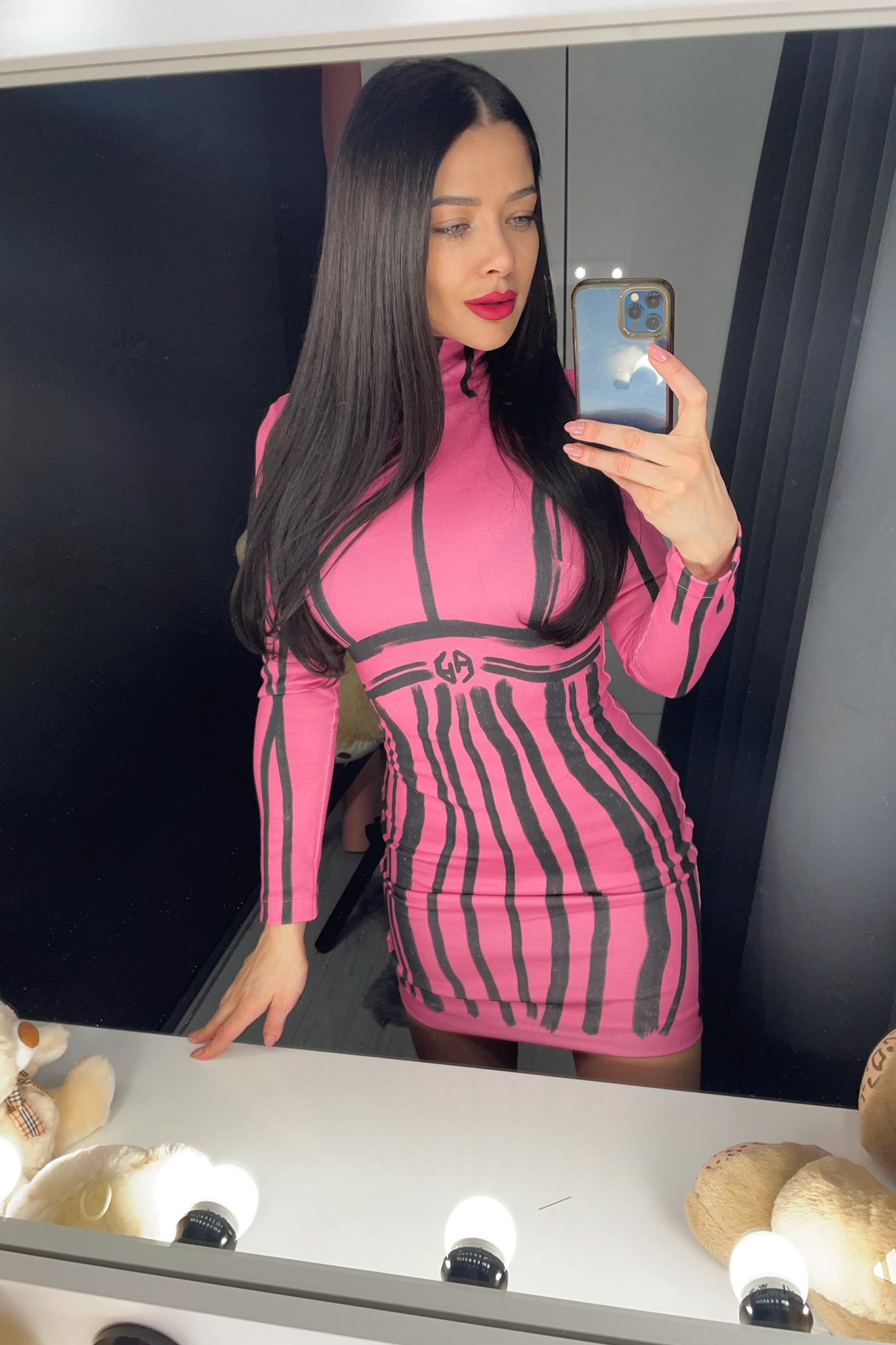 Focus On Myself Bodycon Рокля От Плетиво - Pink - Изображение 10