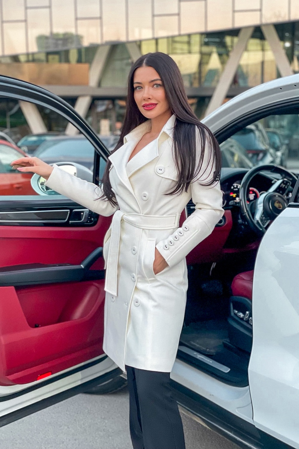 Celebrity Status Тренч - Ecru - Изображение 14