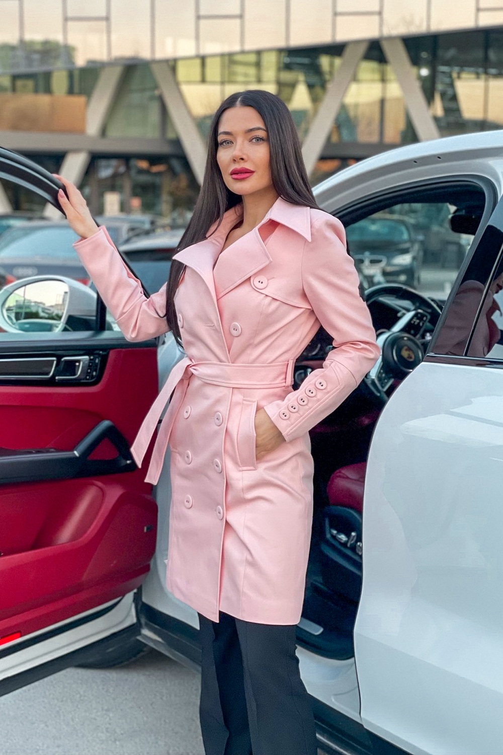 Celebrity Status Тренч - Pink - Изображение 31