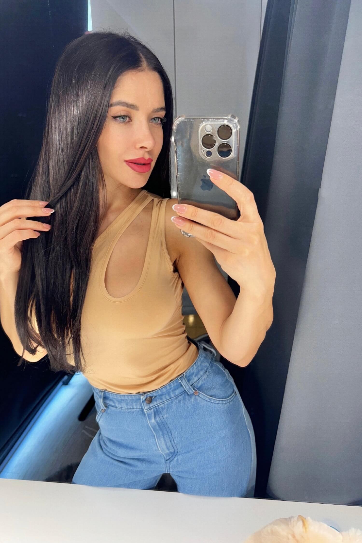 Sexy Choice Топ с едно рамо - Nude - Изображение 6
