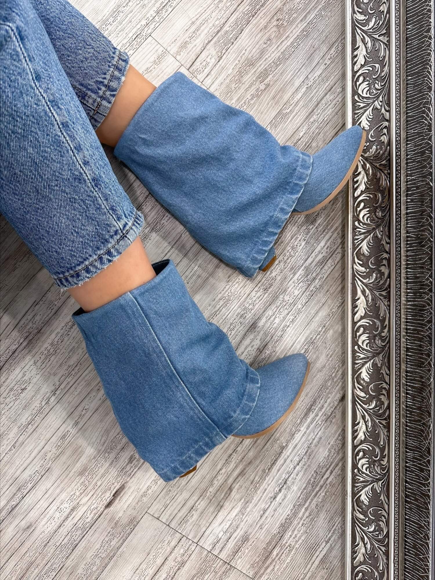 Strut Perfection Боти - Denim - Изображение 14