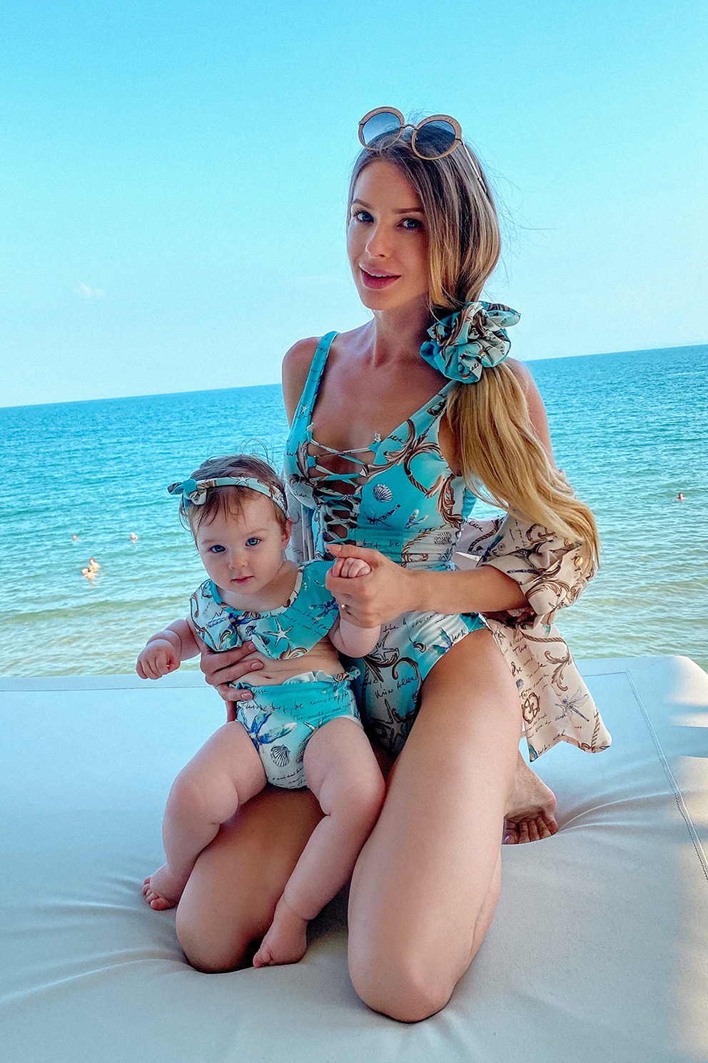All I Want Is A Yacht mini Бански Кроп-Топ Ruffles - Aqua - Изображение 8