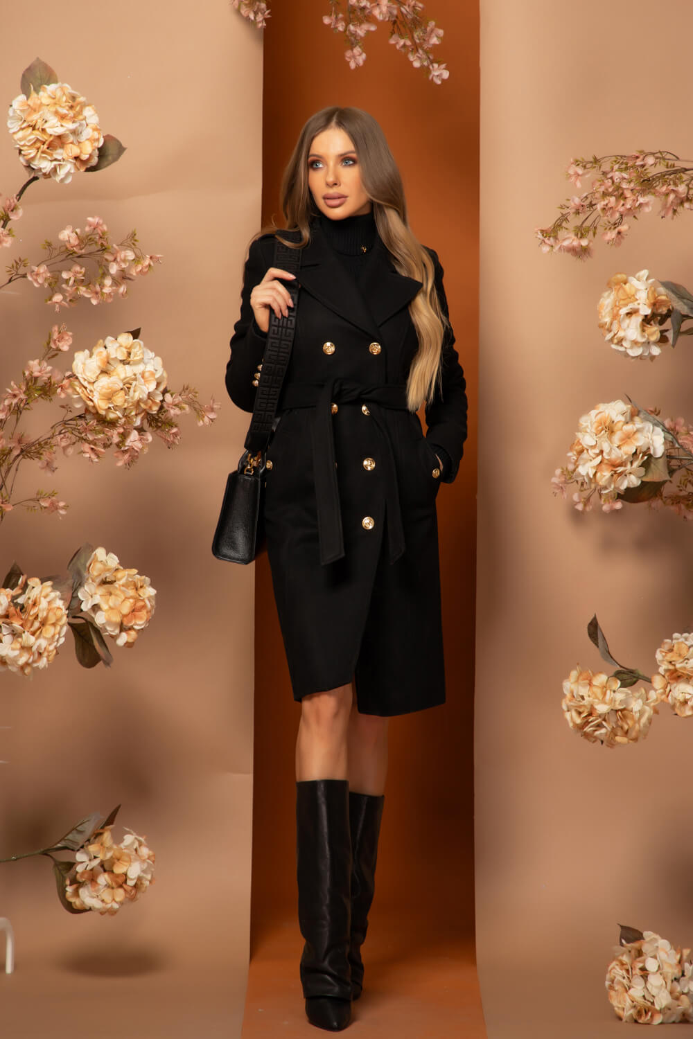 Chic Catch Палто С Вълна - Black - Изображение 24
