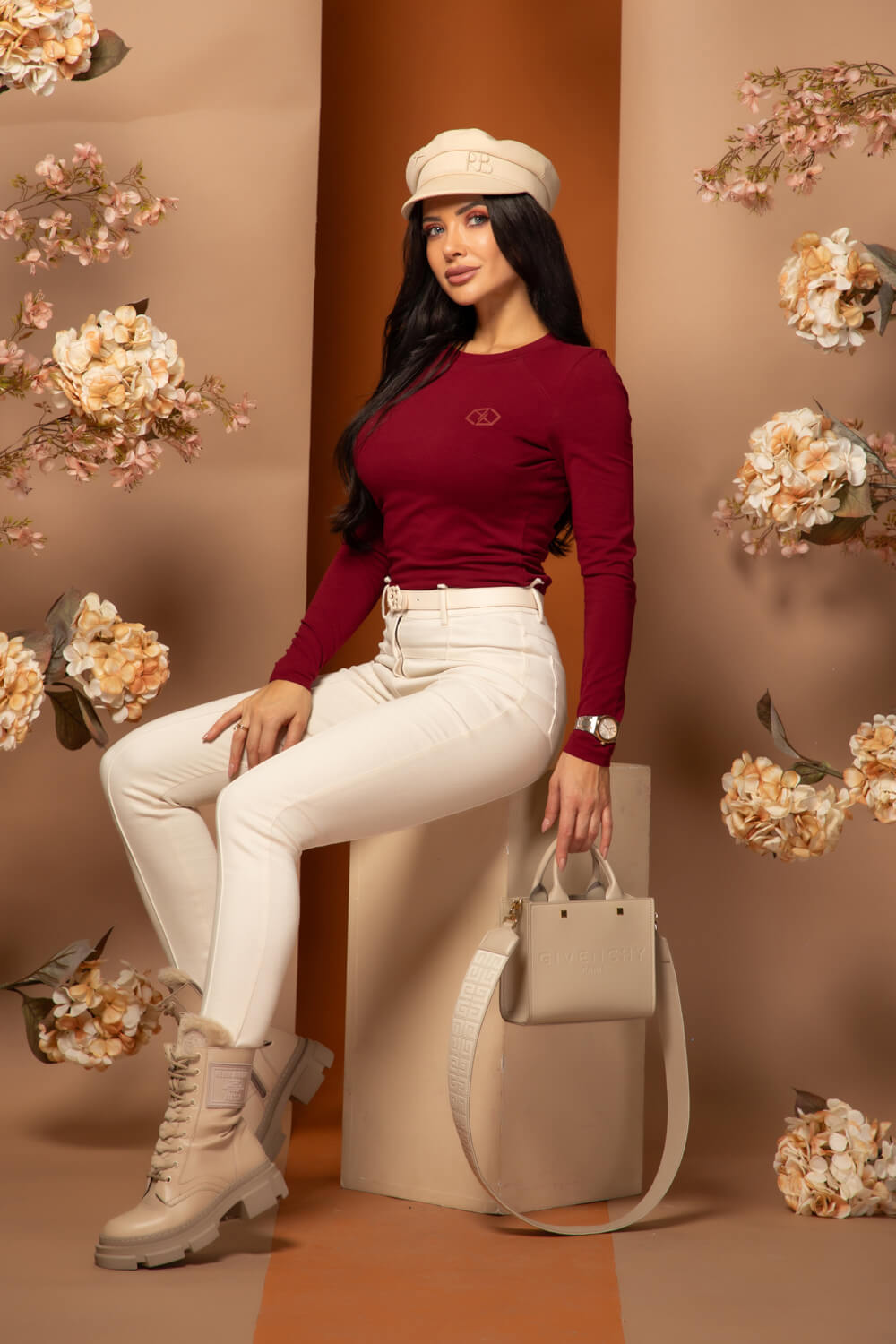 Flawless Flow Блуза С Дълъг Ръкав - Burgundy - Изображение 10
