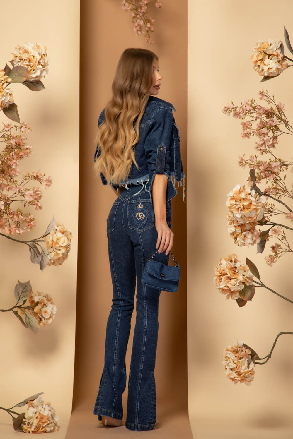 Luxury Classic Дънки С Шлиц - Dark Blue - Изображение 18