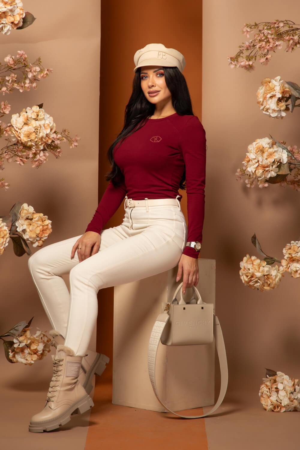 Flawless Flow Блуза С Дълъг Ръкав - Burgundy - Изображение 11