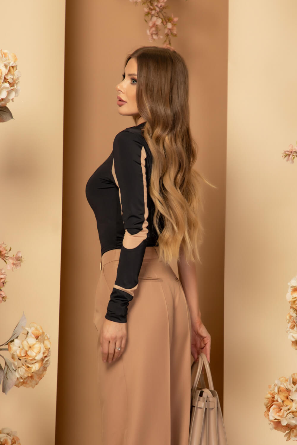 Style Seductress Блуза С Един Ръкав - Black - Изображение 10