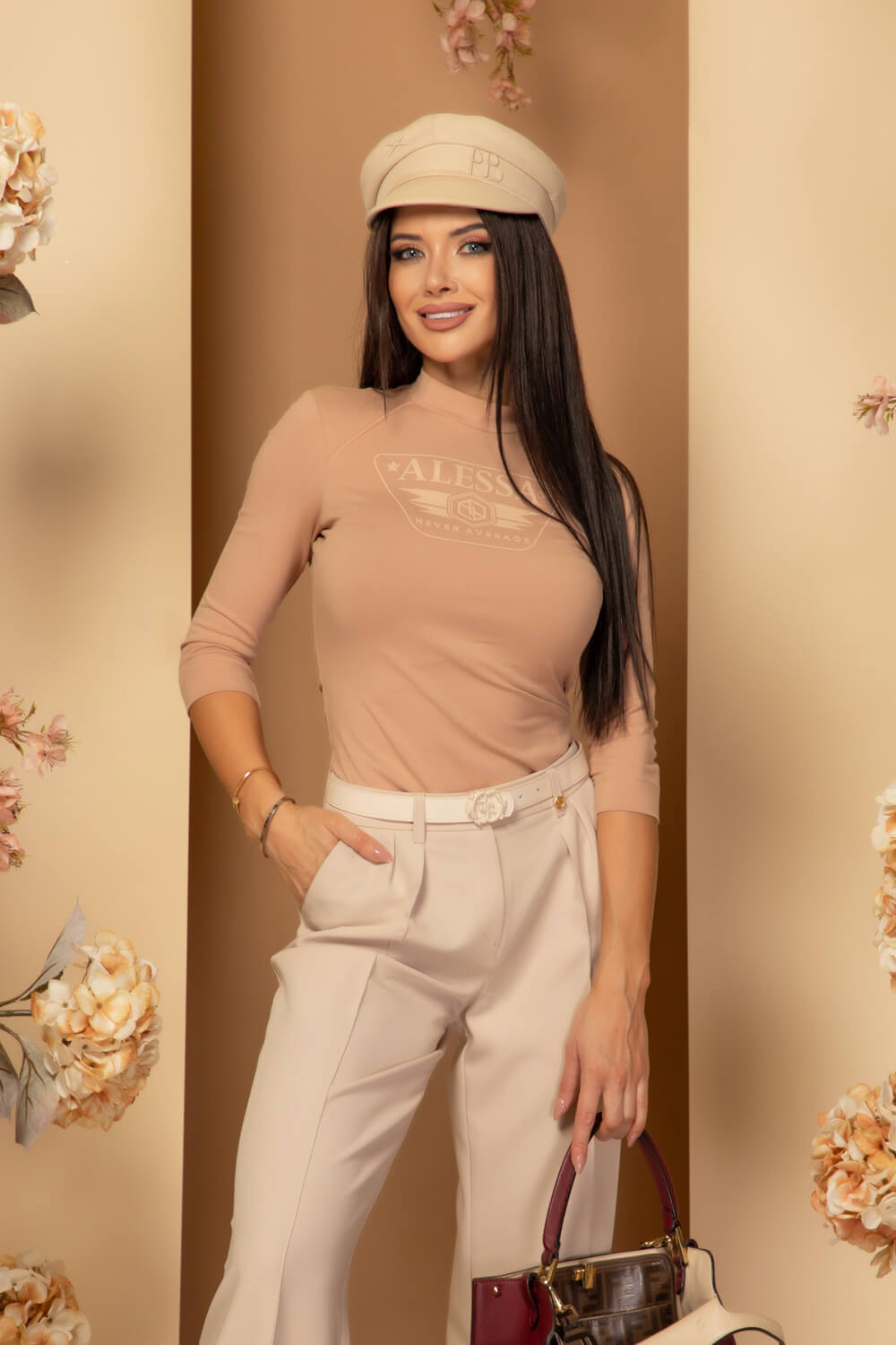 Stylish Everyday Блуза С 3/4 Ръкав - Nude - Изображение 16