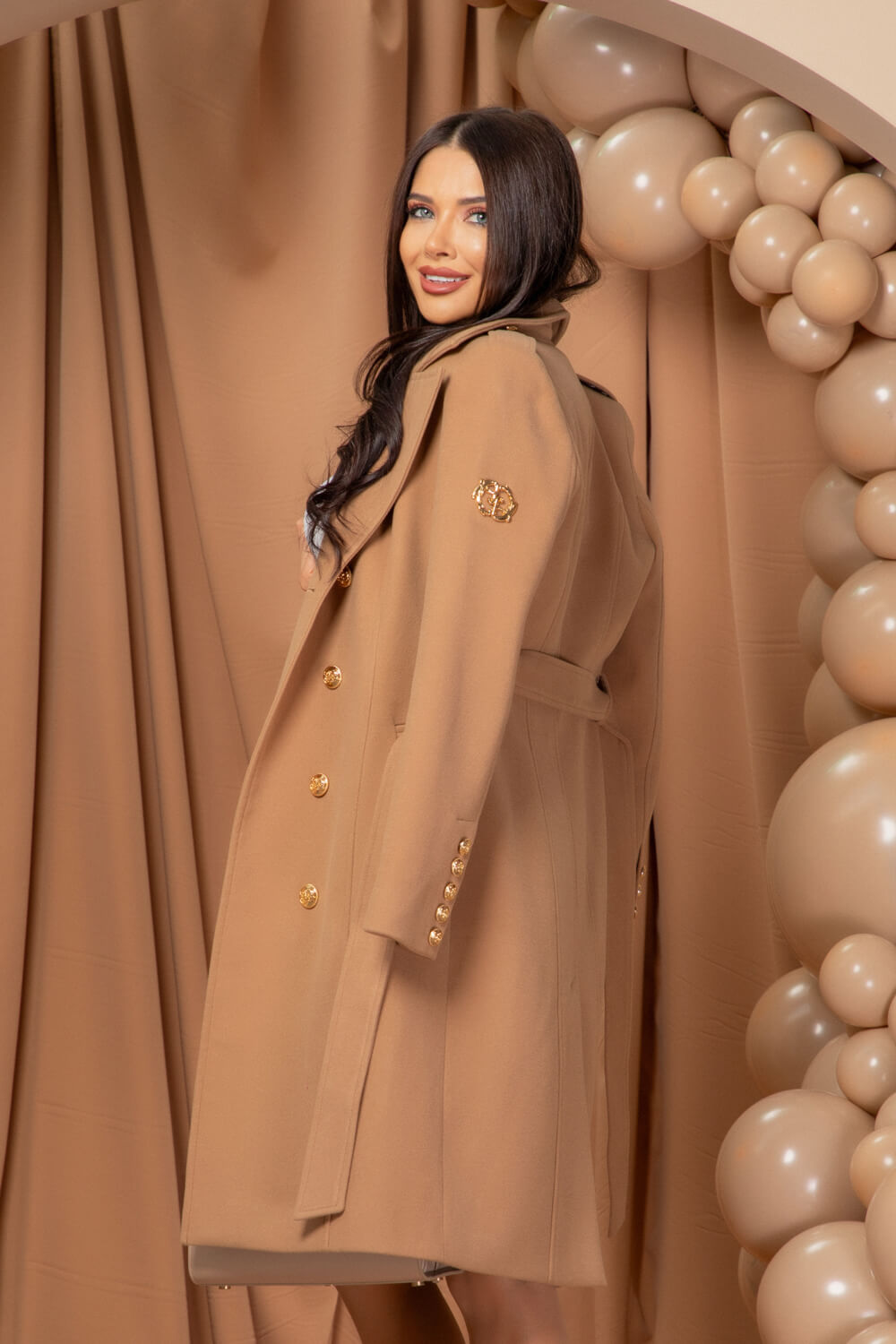 Chic Catch Палто С Вълна - Brown - Изображение 47