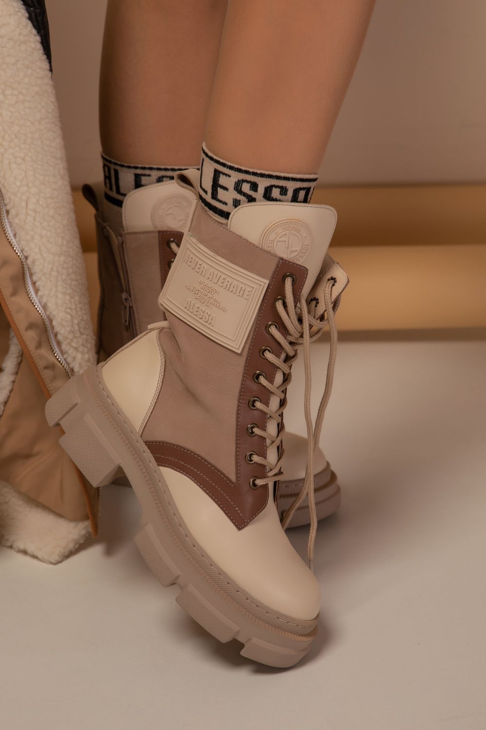 Never Average Кубинки - Beige - Изображение 14