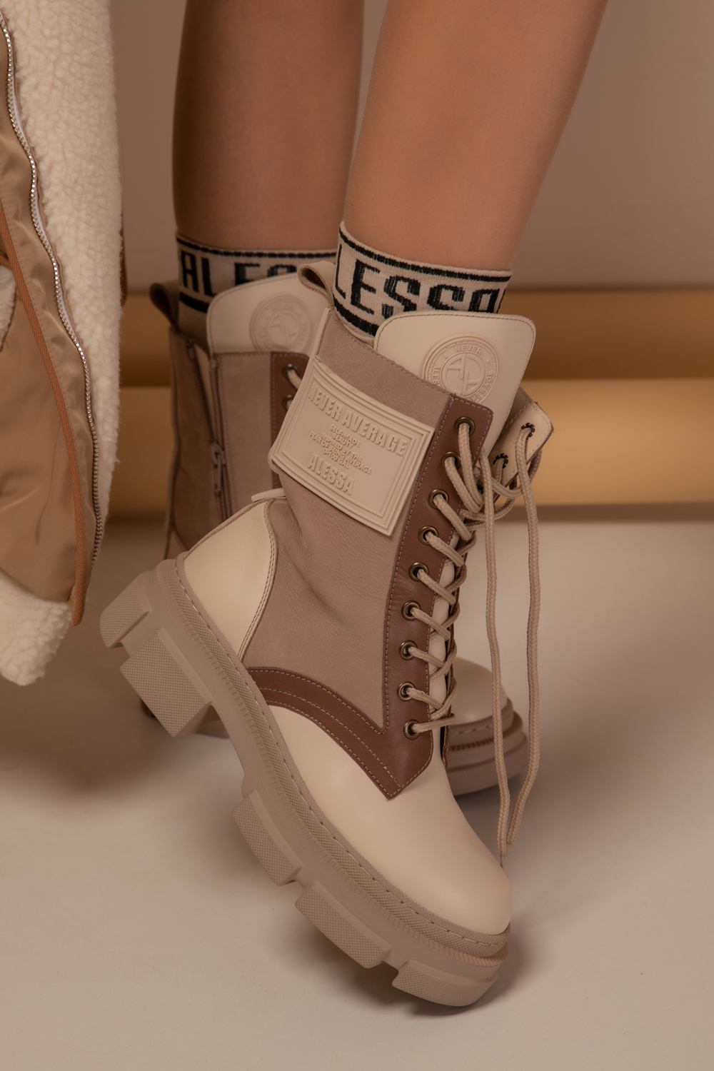 Never Average Кубинки - Beige - Изображение 16